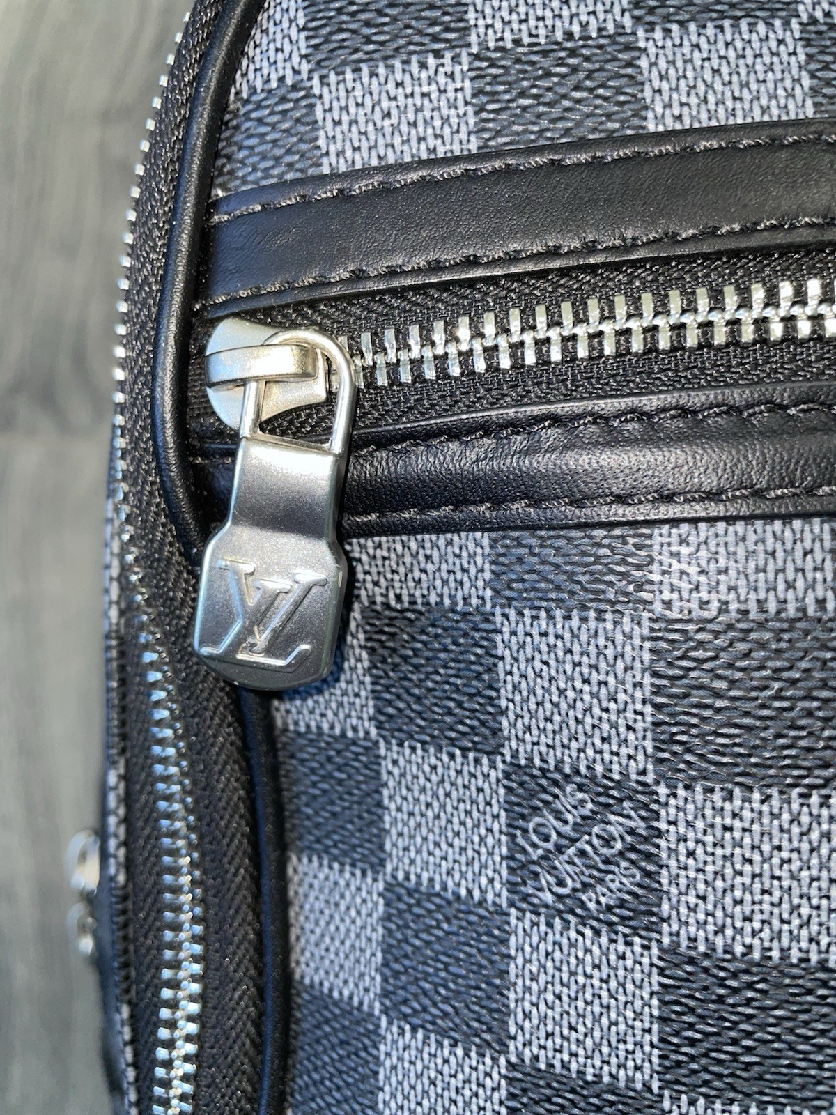 Louis Vuitton Damier Graphite Michael Backpack Gray & Black Check Adj Straps