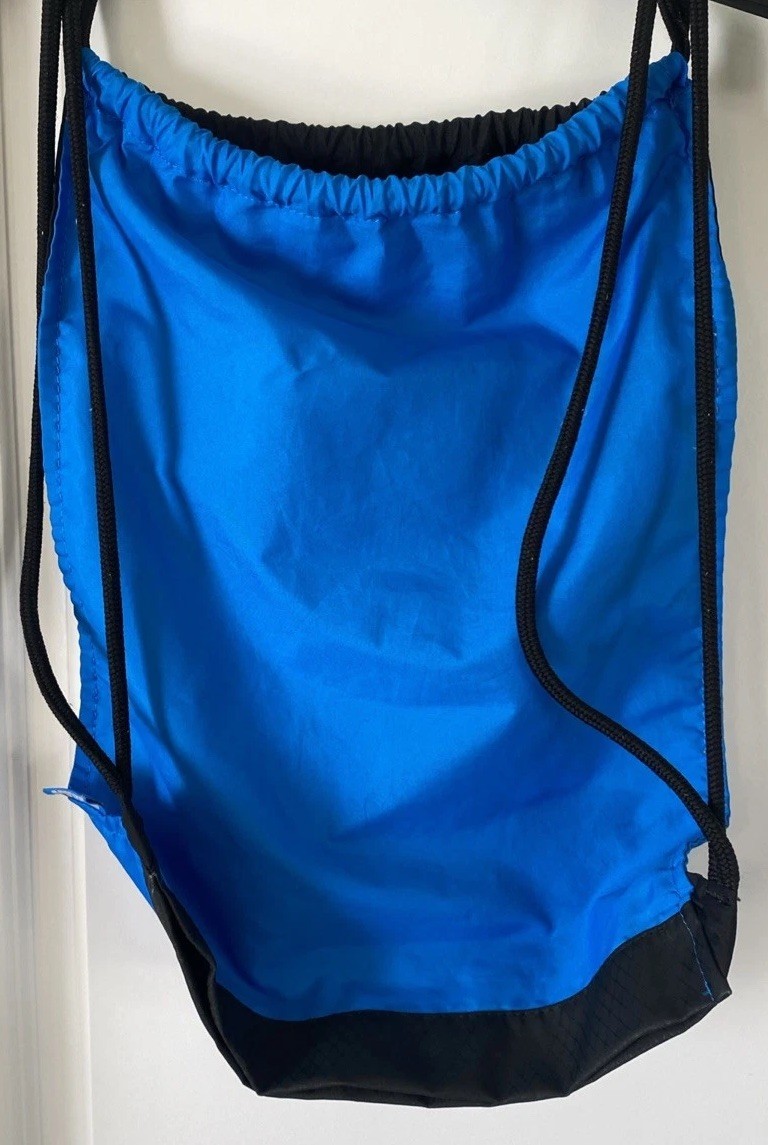 Nike Blue Drawstring Backpack Bag Training Gym Sack Pack