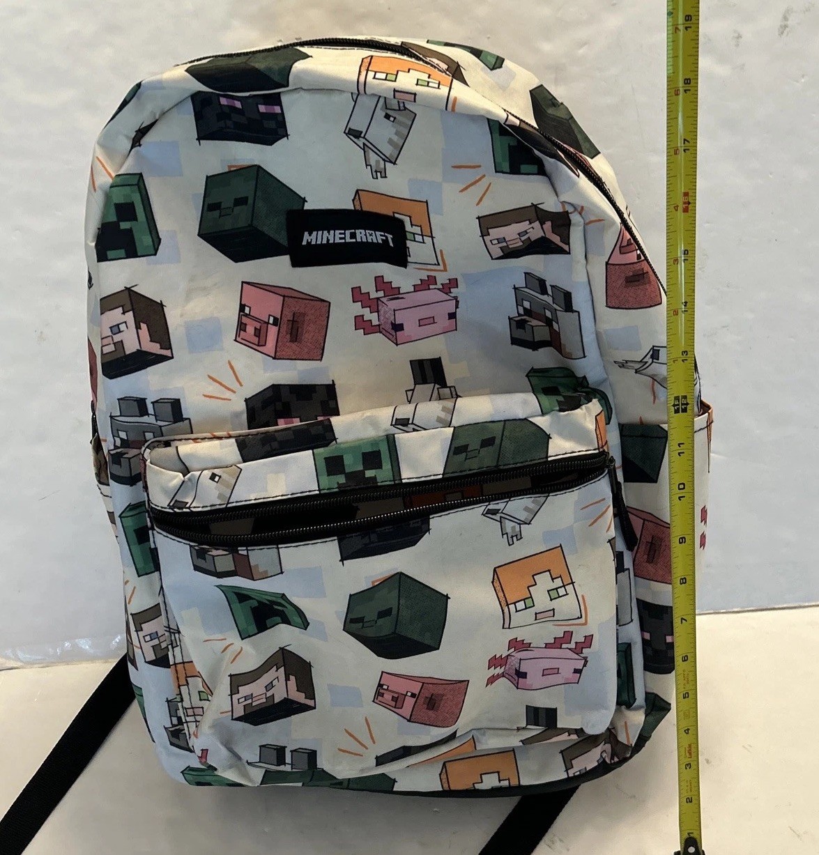Minecraft All Over Creeper Character Print 17″ Backpack with Laptop Sleeve