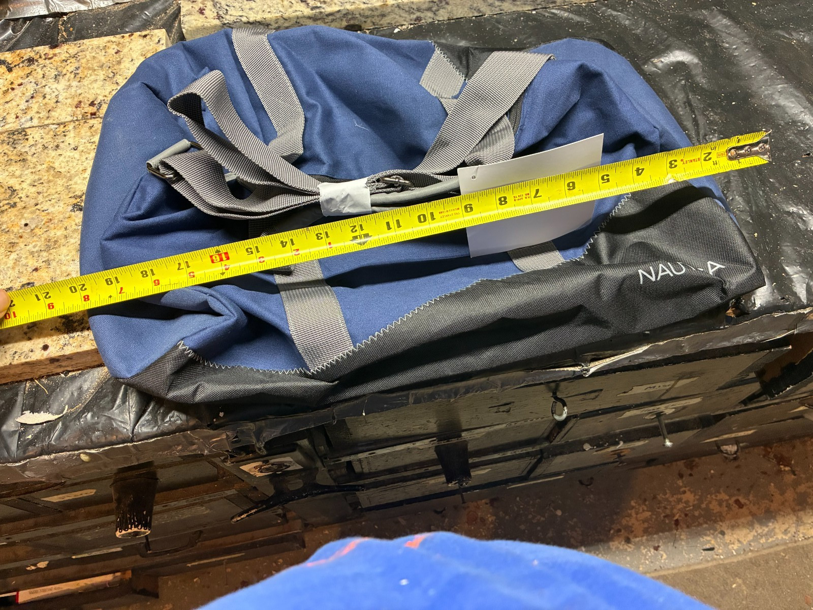 Nautica Dockside Duffle Bag New Large Bag w/ Shoulder Strap Royal Blue/Navy