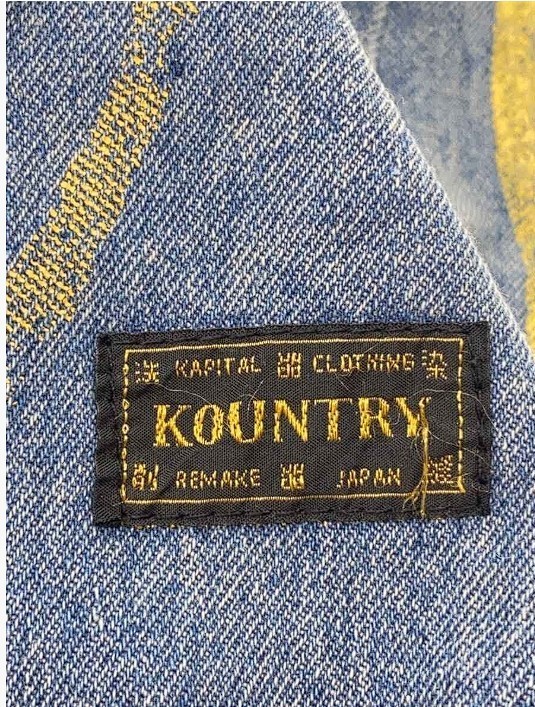 KAPITAL KOUNTRY Bone Shoulder Newspaper Bag Canvas Shoulder Bag Indigo Blue Used