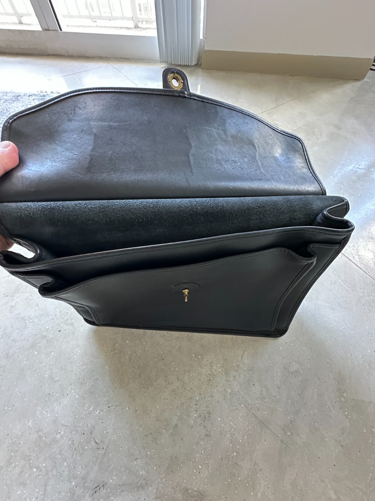Vintage Coach Leather Briefcase Metropolitan Bag Black 5266 Made In Italy 90s