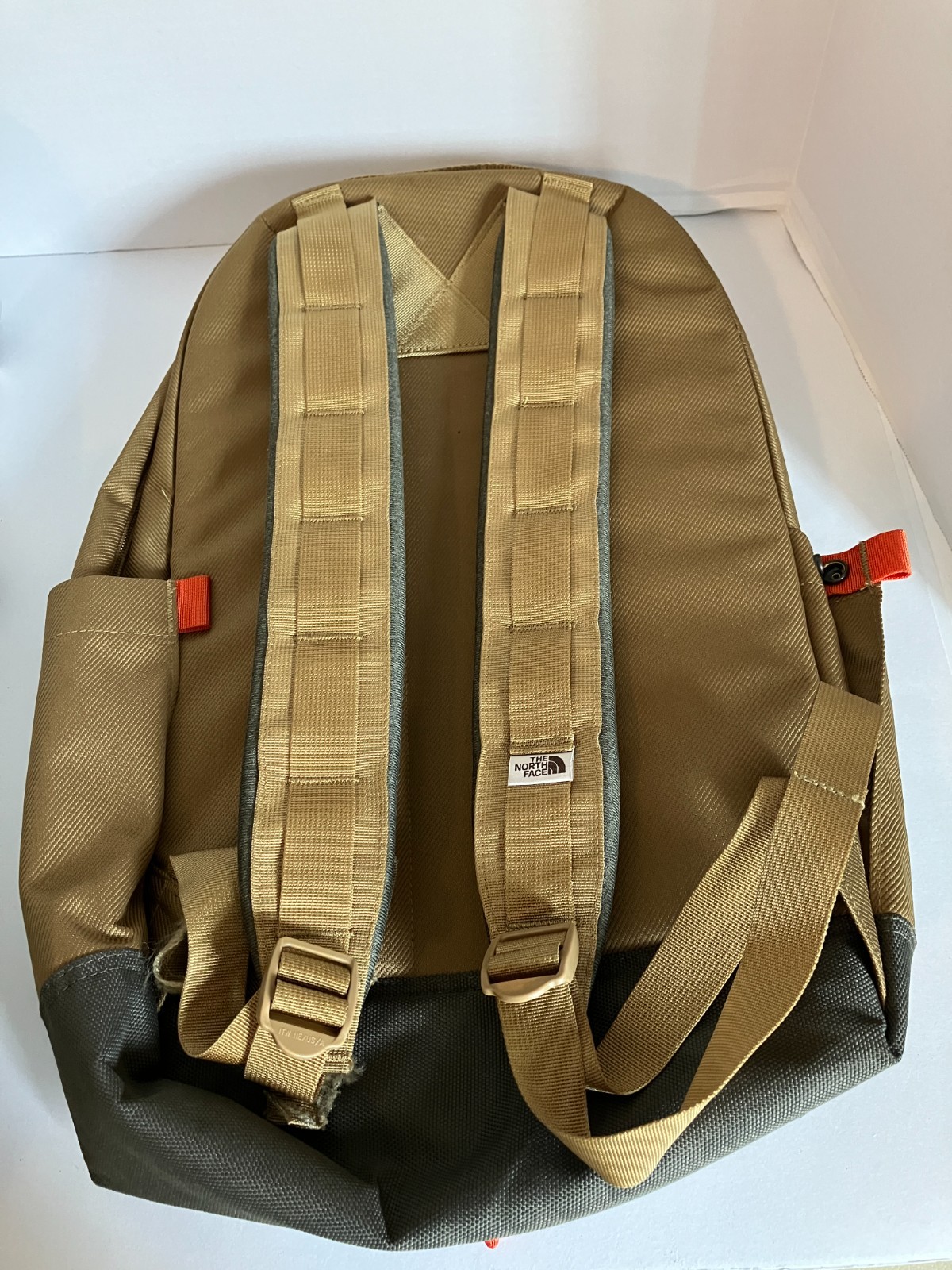 The North Face Top Loader Daypack – Tan With Logo-New with Flaw