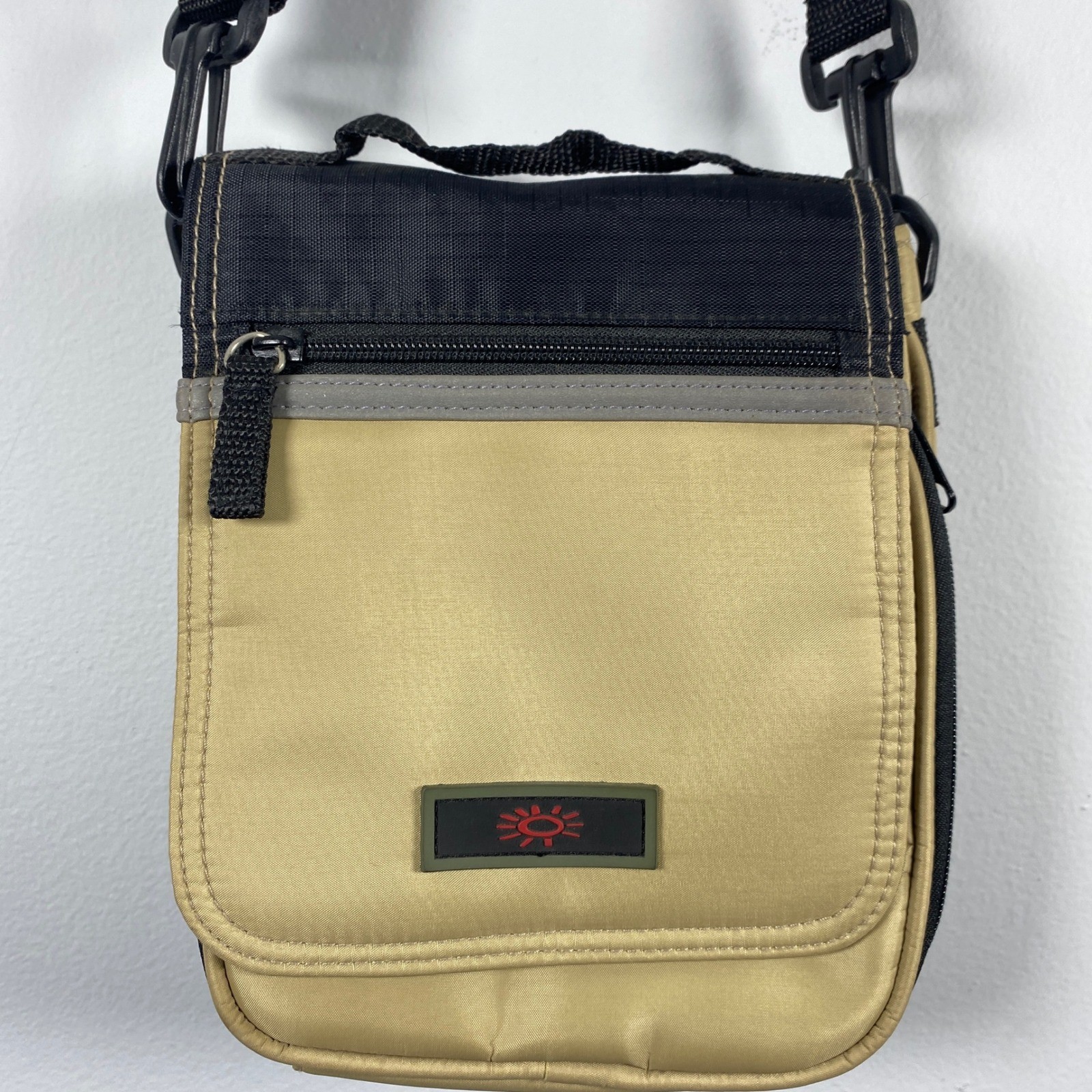 Unbranded Crossbody Messenger Bag Khaki Black Utility Techwear Hiking Gorpcore