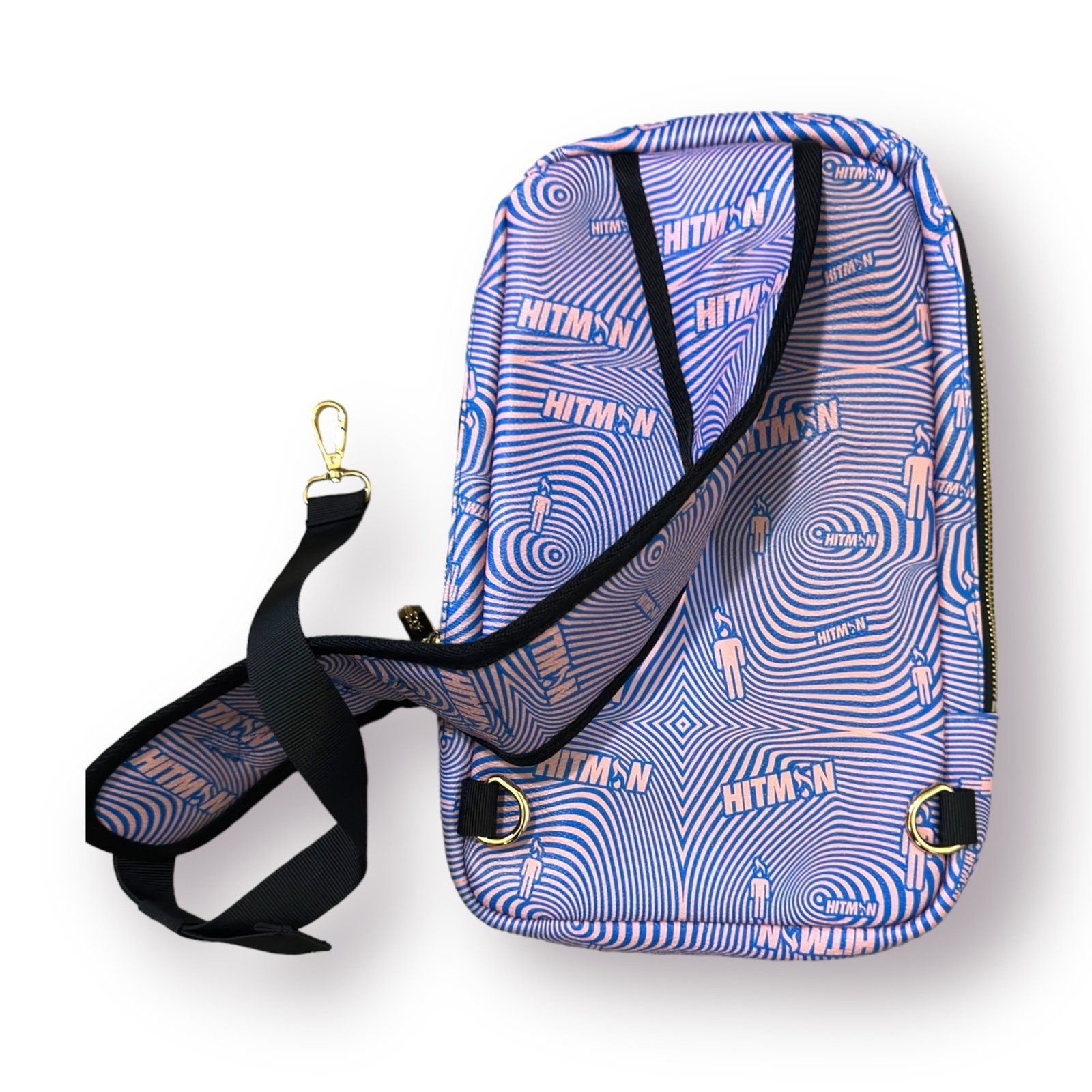 Hitman Money Counter – Pink and Blue Ripple Crossbody Sling