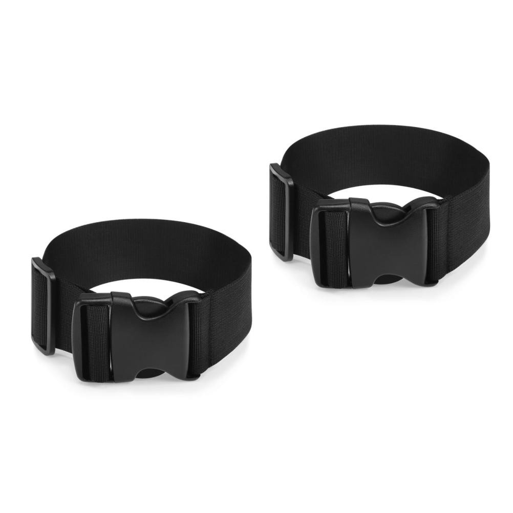 2 Count Belt Extender for Fanny Pack Buckle Strap Travel Luggage Bag Black