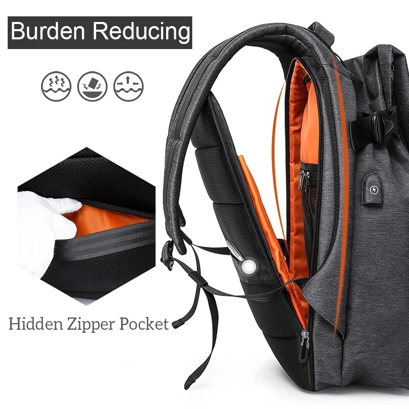 TANGCOOL USB Charting Business Men’s laptop Backpack Waterproof SchoolBag