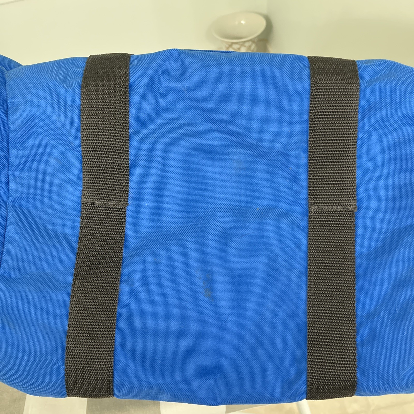 L.L. Bean Blue Fabric Zip Around Outdoor Adventure Duffle Bag