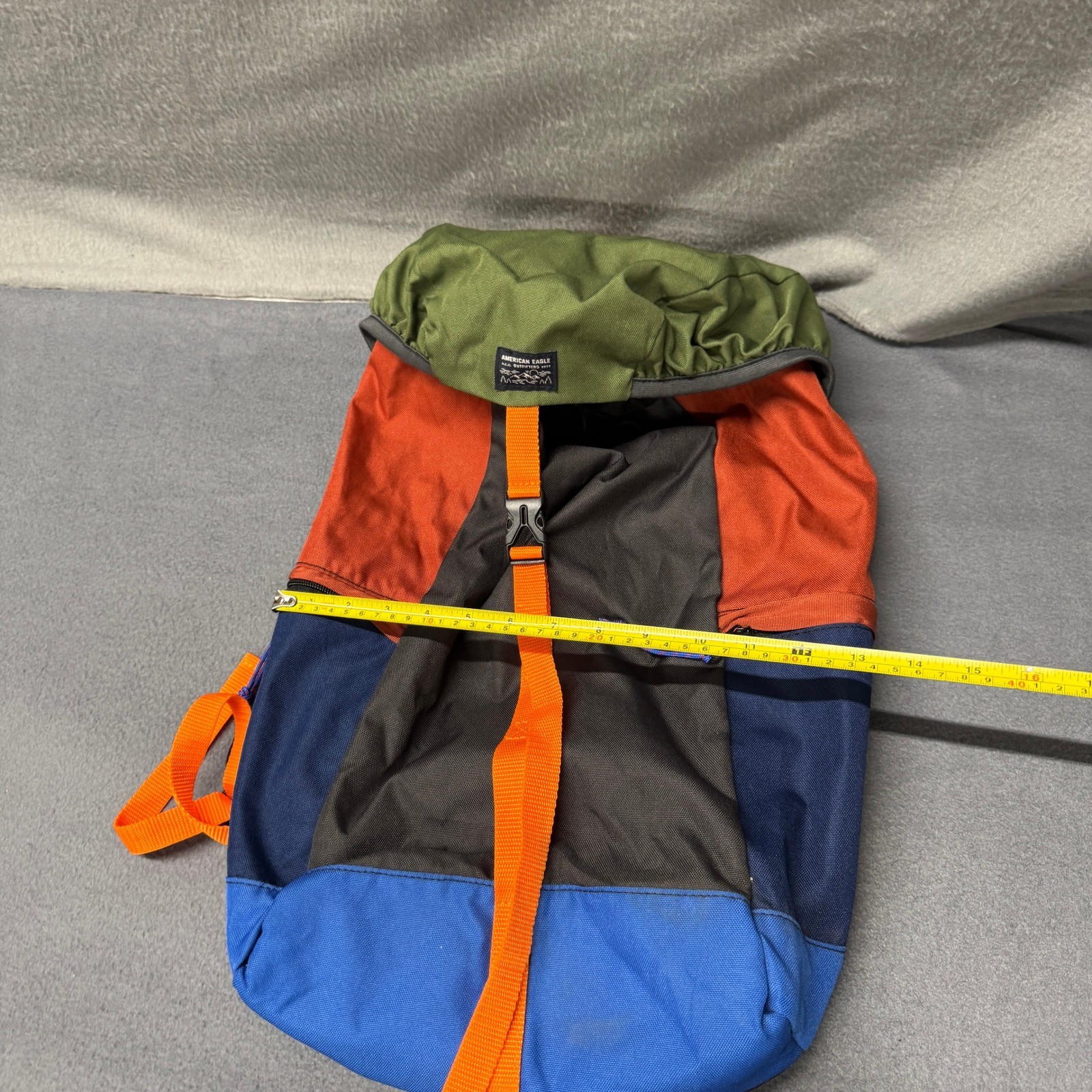 American Eagle Backpack One Size Colorblock Hiking Rucksack Multicolor Gorpcore