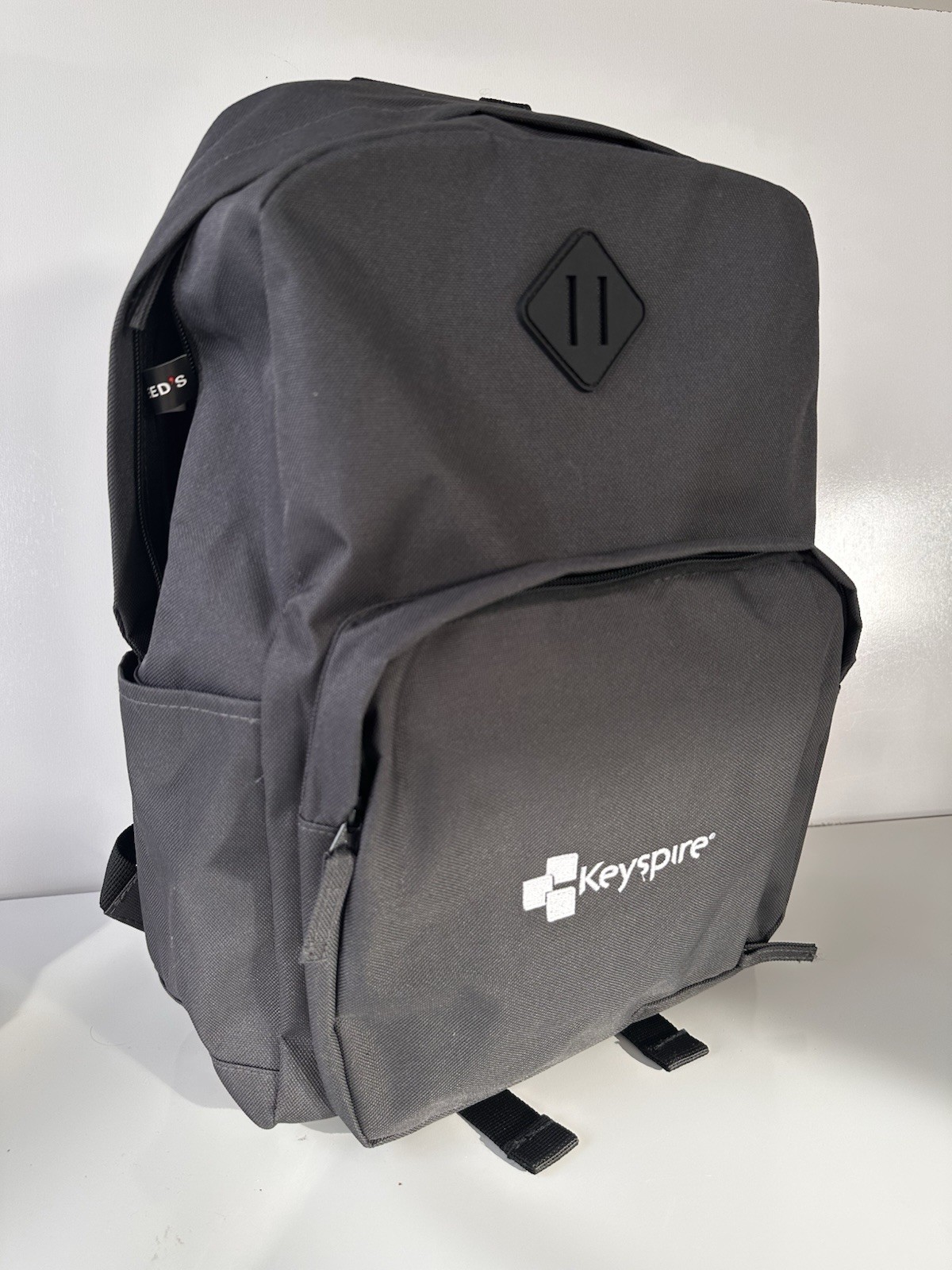 Leeds Eco Recycled Backpack 17-18”black Sustainable Ocean Plastic Keyspire Logo