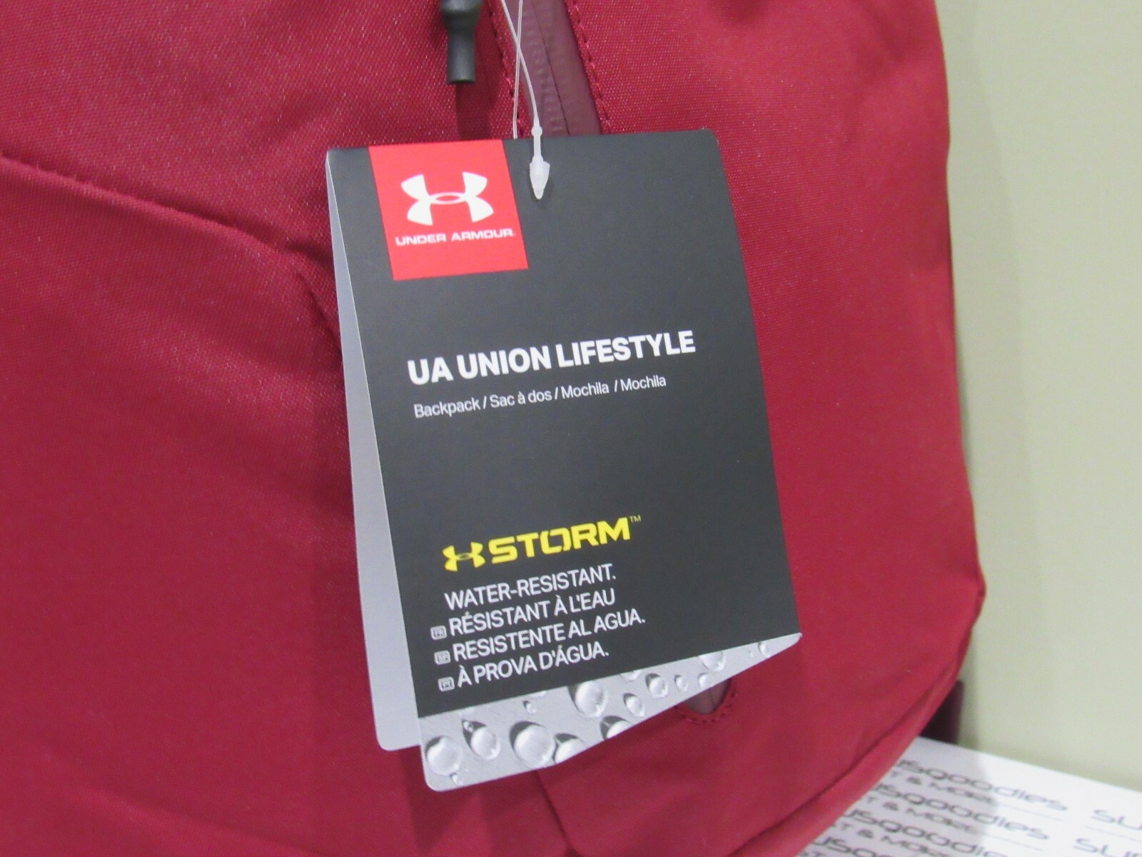 UNDER ARMOUR Union Lifestyle Backpack Bag NWT Dark Maroon/Cardinal 1316575/600