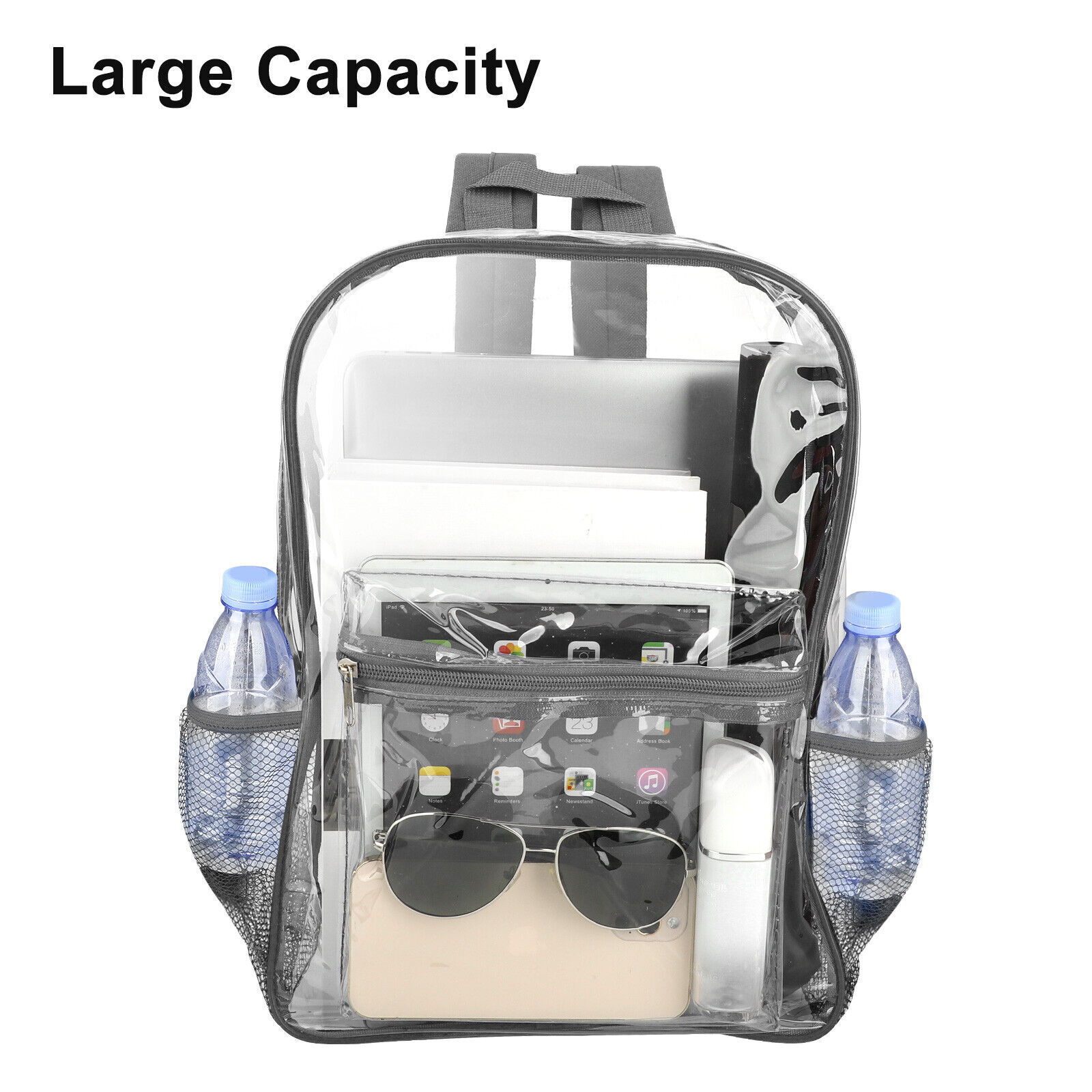 Clear Backpack Heavy Duty PVC Transparent Shoulder Handbag Waterproof School Bag