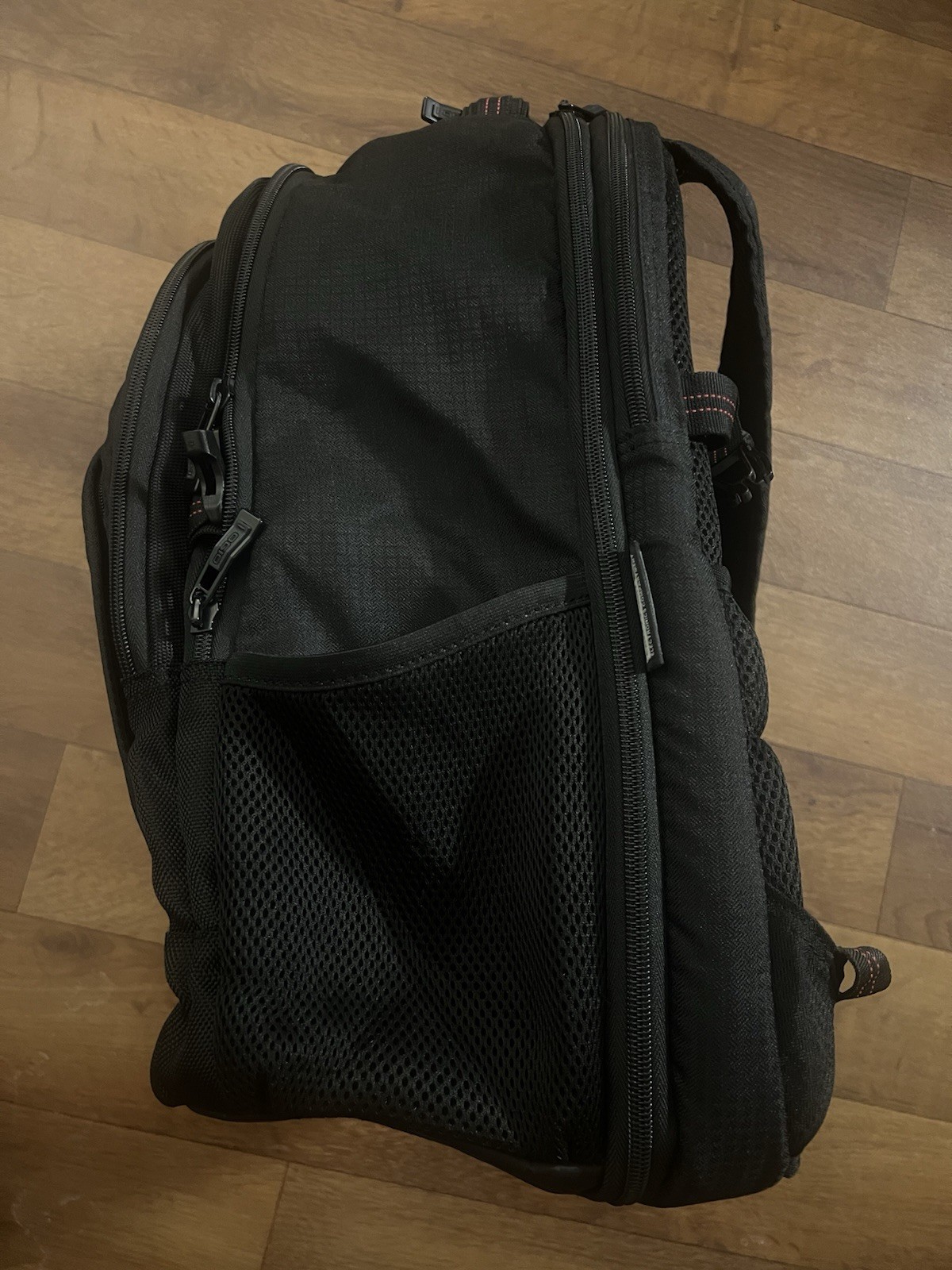 OGIO AIRFLOW Black w/Red Stitching Tech Vault Armored Pocket Backpack