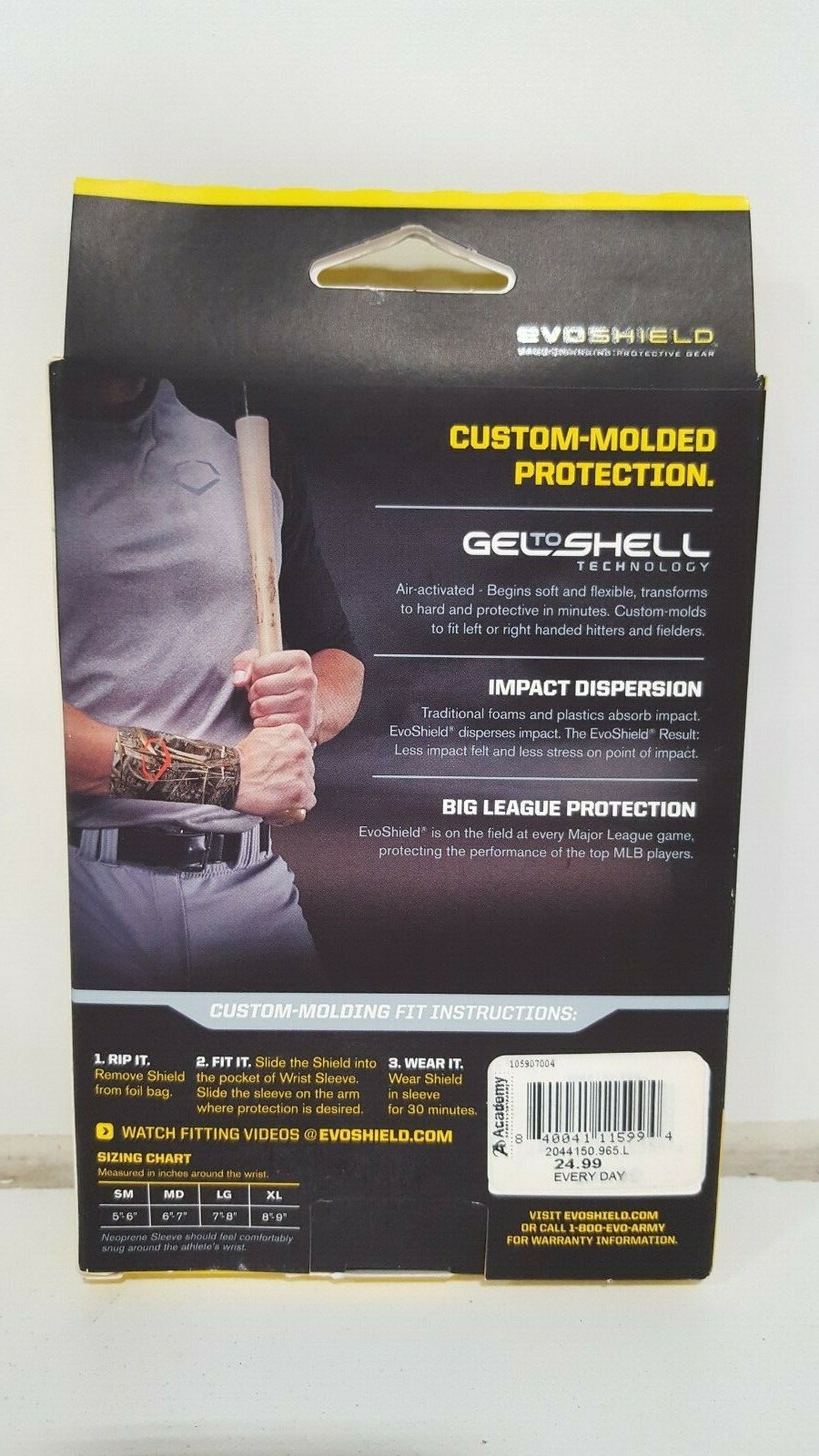 Evoshield Custom-molding Wrist Guard, X-Large, Camo