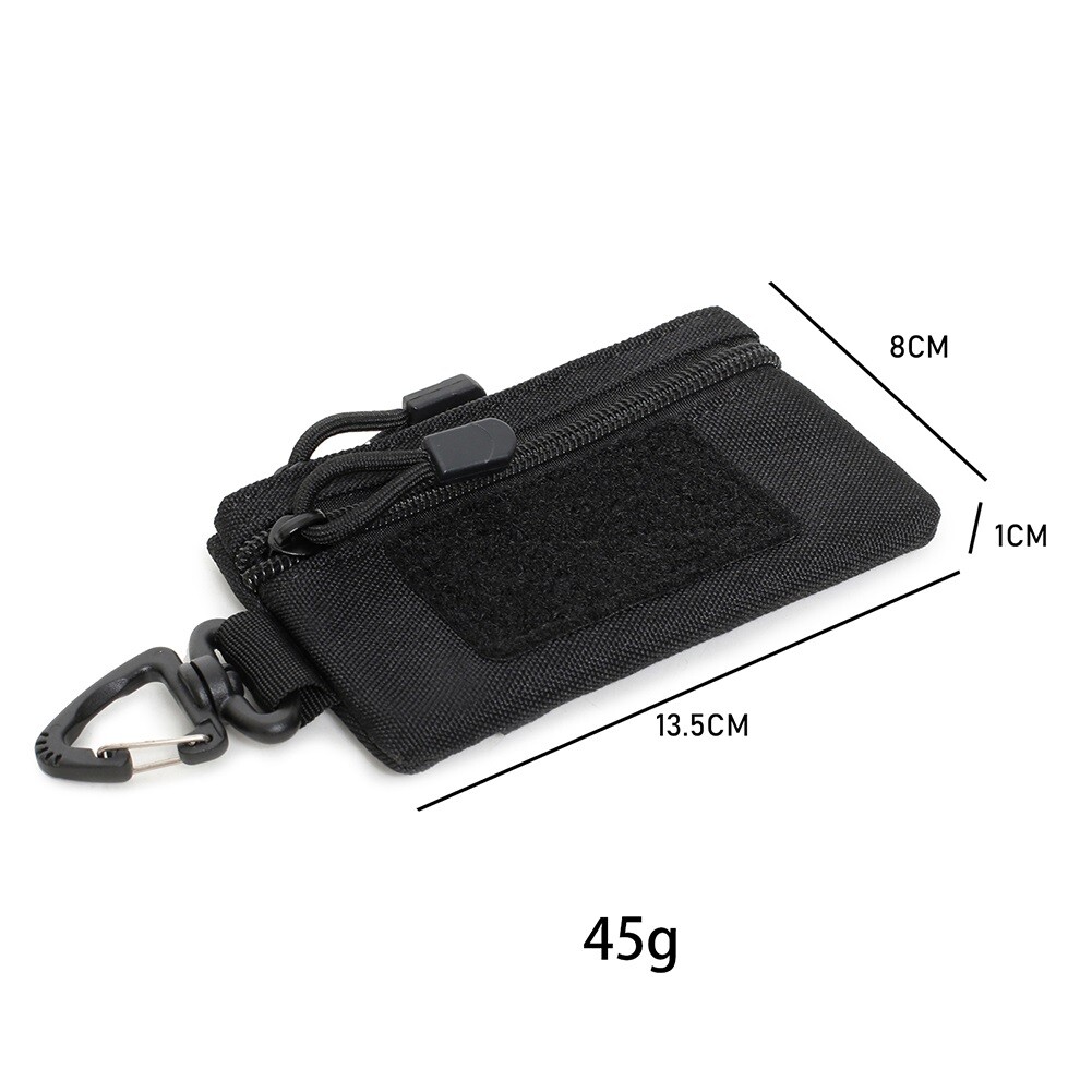 Tactical EDC Molle Pouch Key Portable Travel Zipper Belt Bag Purse Waist Wallet