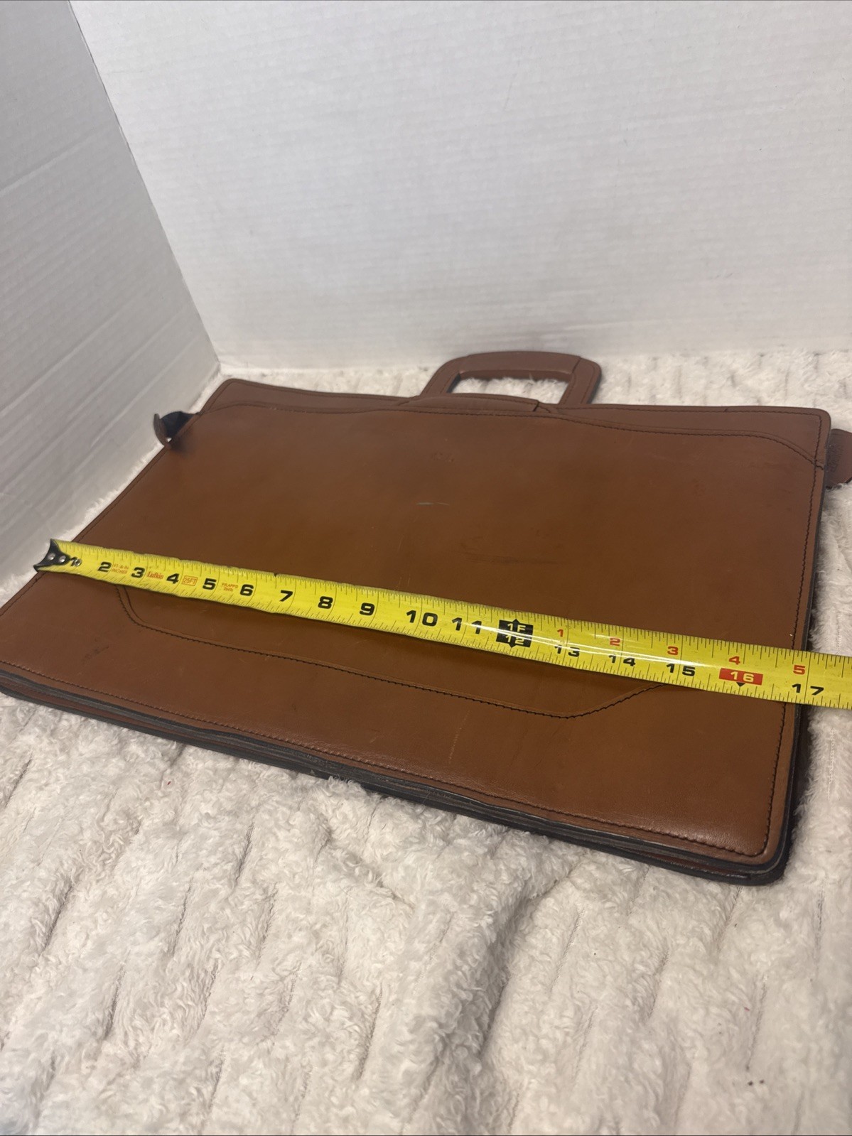 Vintage Schlesinger Brothers Leather Briefcase Attache Portfolio GL Monogram