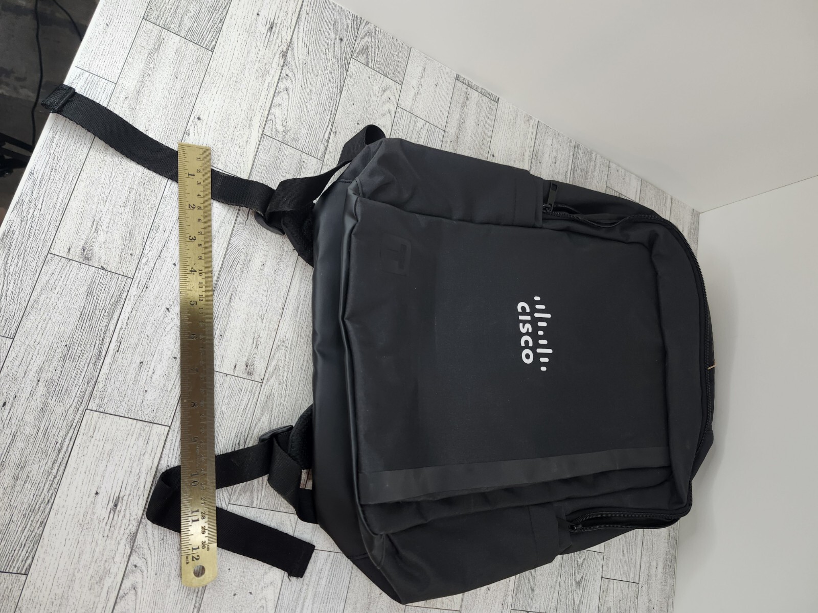Leeds Black ~ Brand NEW Backpack ~ 18 x 12 x 6, Laptop bag, hiking, dual pouch.