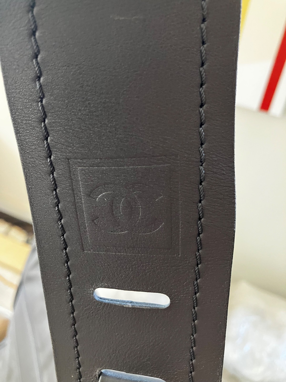 Chanel Men’s Gray Leather Messenger Bag