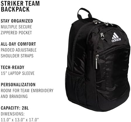 Striker Team Sports Backpack for soccer and more, workout bag for men and women