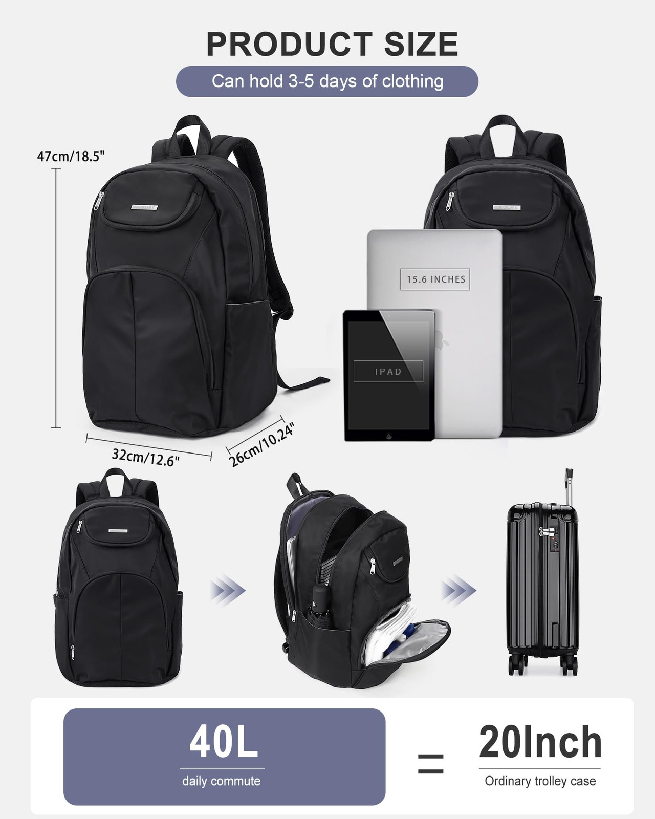 Sports Backpack for Men Women Work Commuter Causal Daypack Hiking Gym Workout…