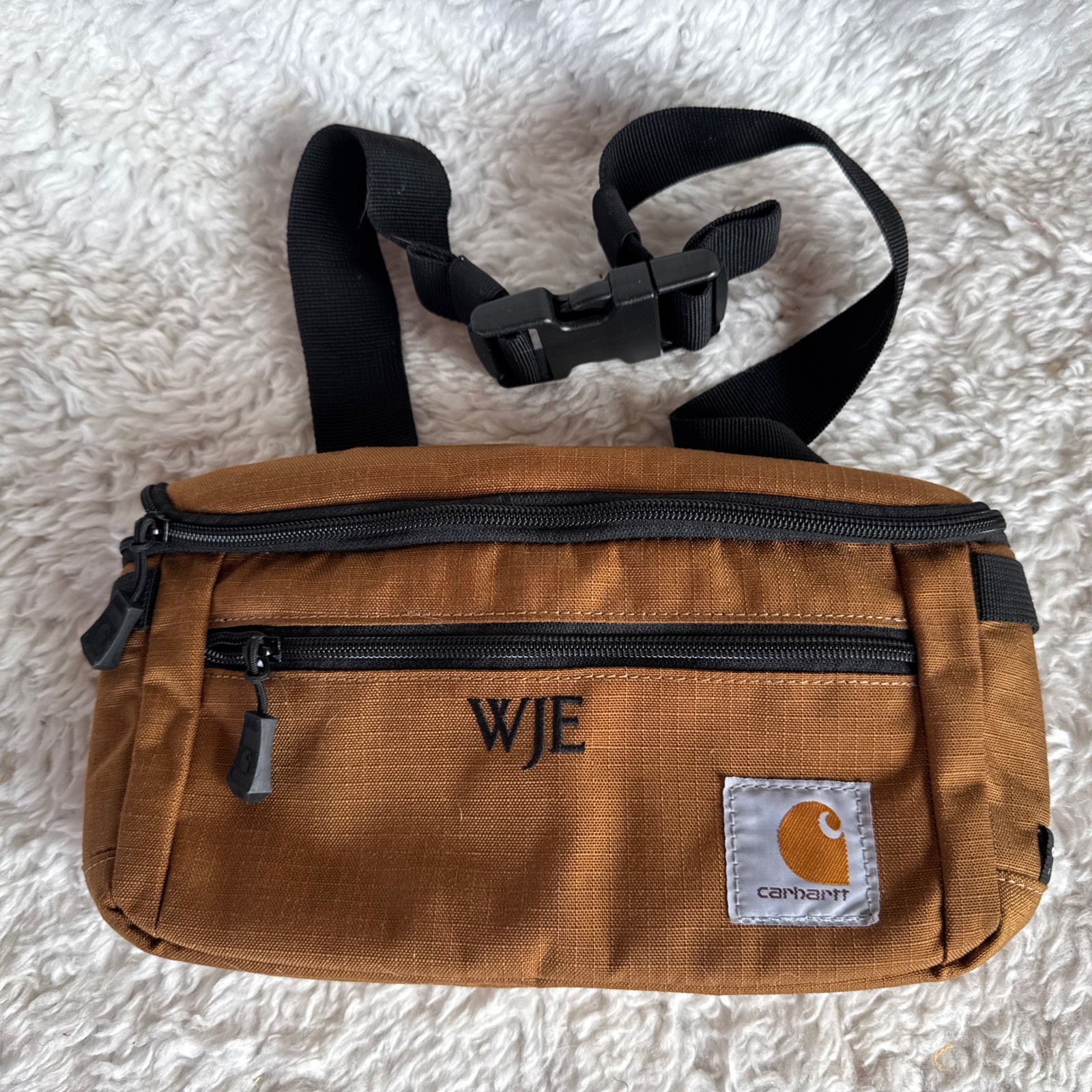Carhartt Cargo Series Waist Pack Tarmac O/S Brown Cordura Fabric Zipped Pockets