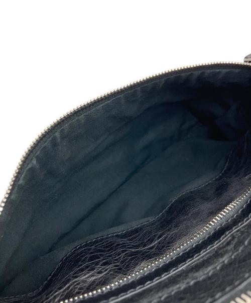 BALENCIAGA clutch bag 273022 1000 Black Lambskin Motocross Classic Clip