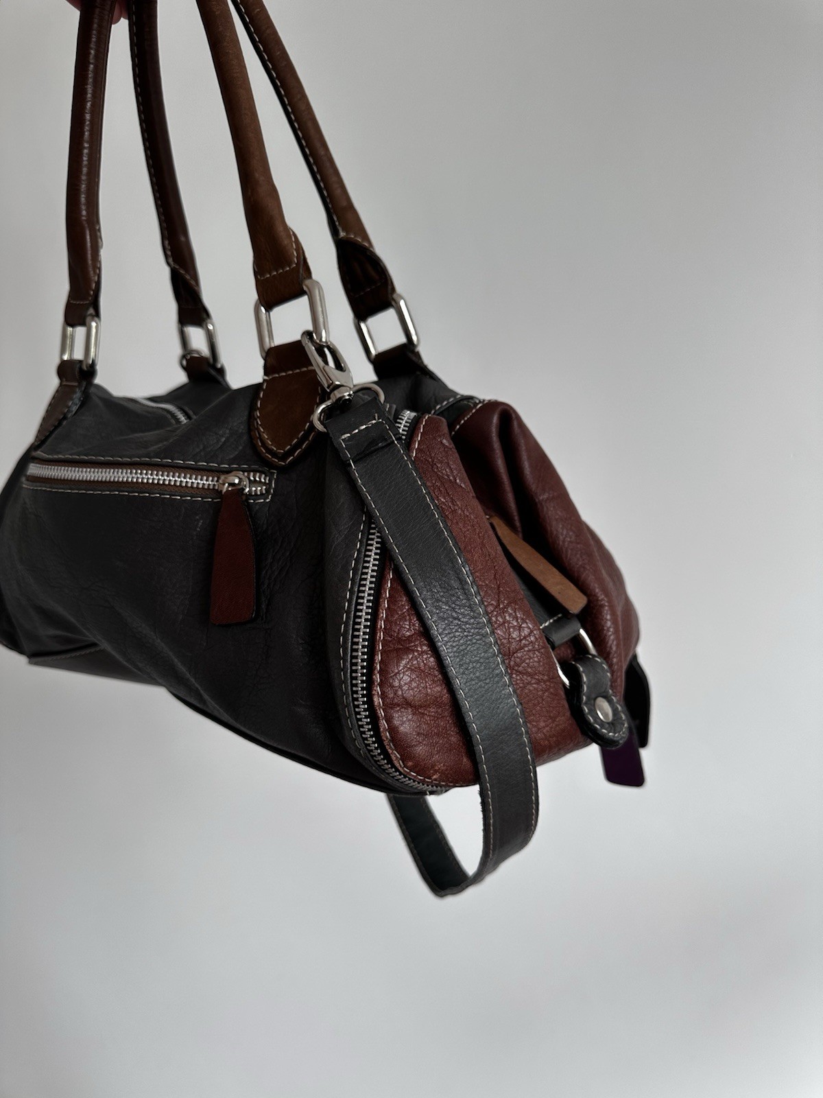 Vintage Luxury Designer Leather Bag Men’s Old Money Made In Italy Archive 90s