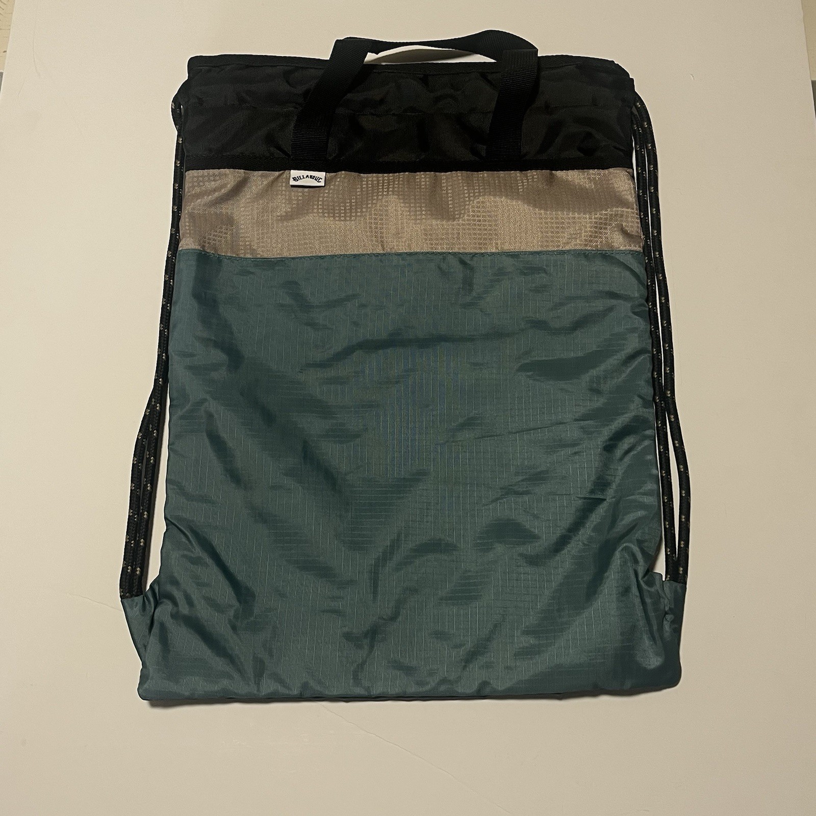Billabong Blue/beige/black Drawstring Backpack Brand New
