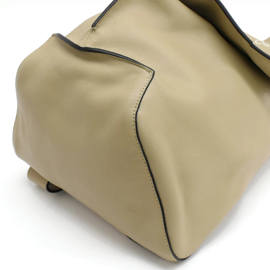 LOEWE Anton Sling Bag Shoulder Crossbody Anagram Leather Beige