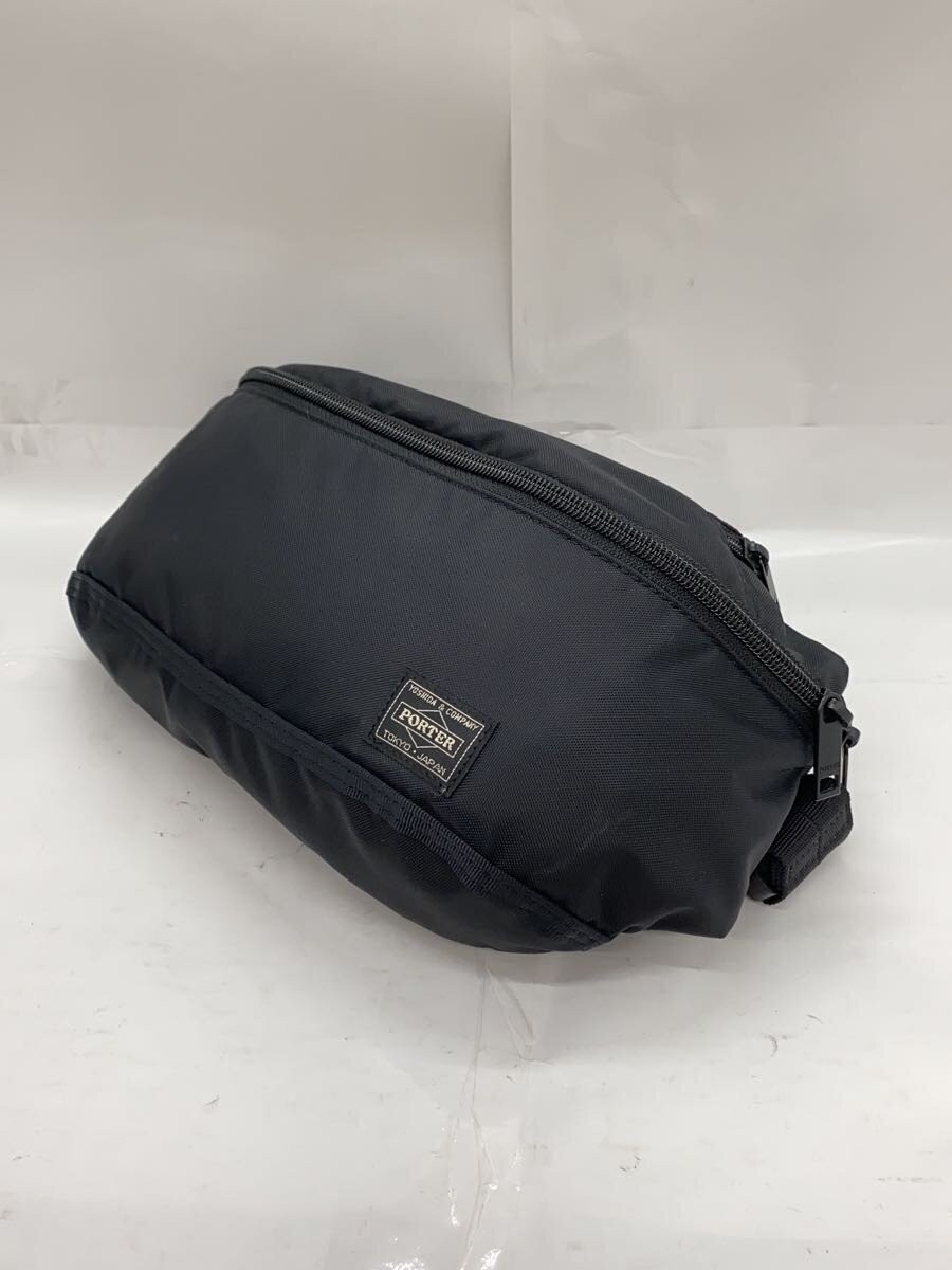 Authentic PORTER Waist Bag Nylon Black Unisex 6.5x14x28cm