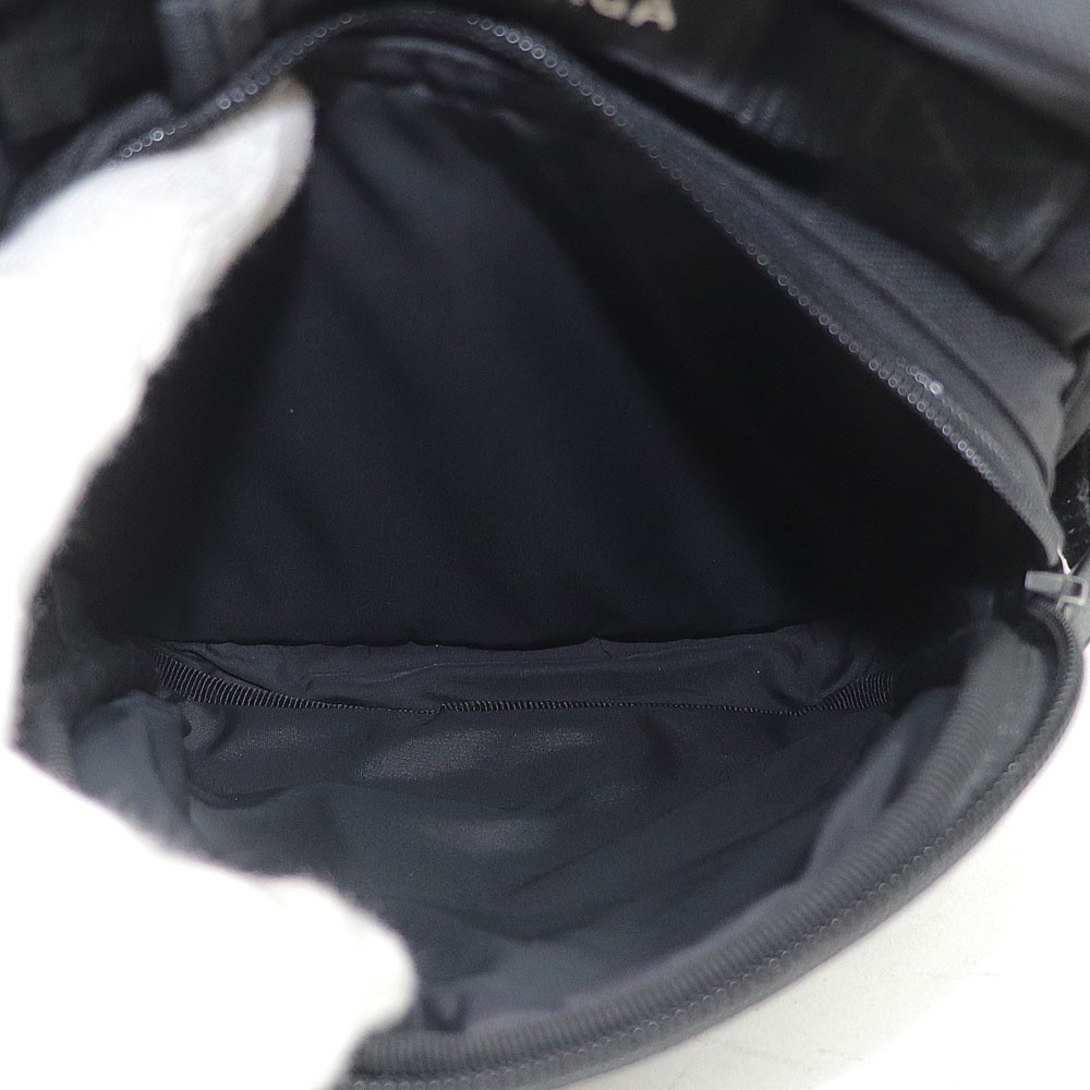 BALENCIAGA Army Messenger Bag Black Nylon Canvas Crossbody Shoulder Bag