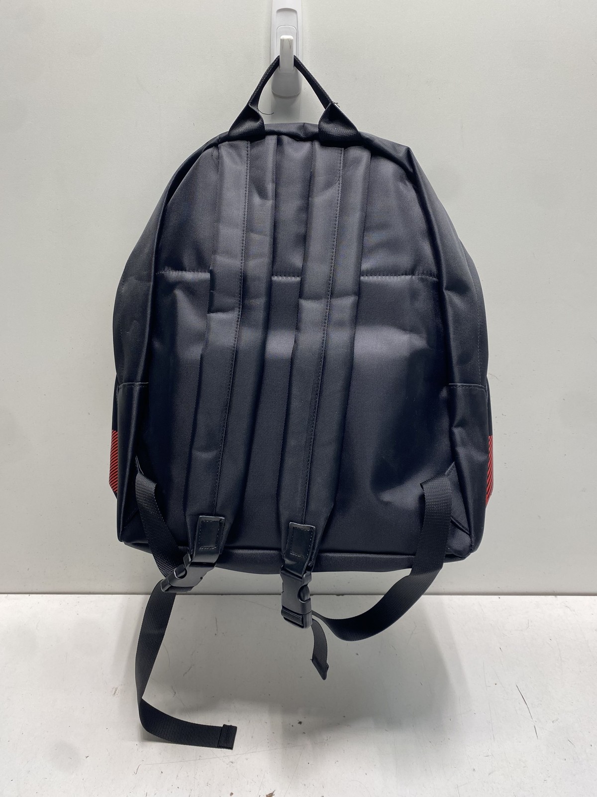 DSquared2 Red Black Buffalo Plaid Wood Backpack Logo Print Bag Unisex