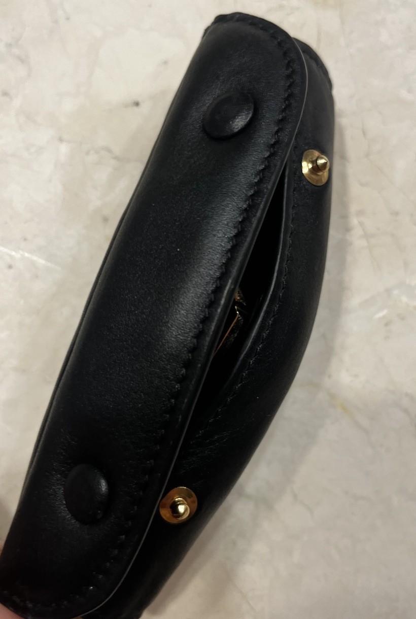 Loewe Black Leather Handbag Handle wrap bag handle grip Holder Accessory