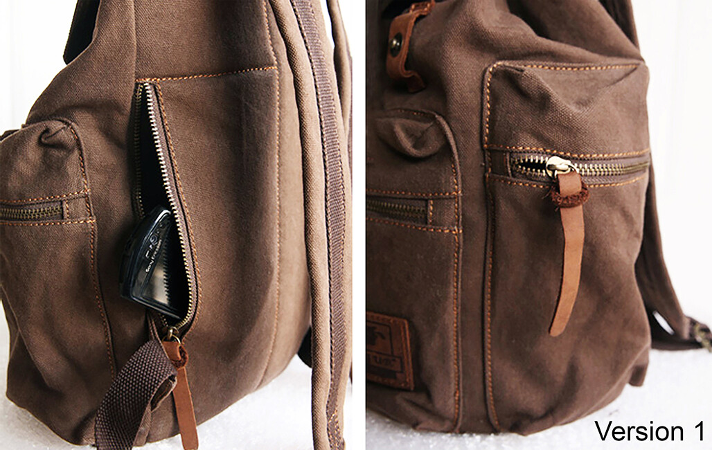 Vintage Canvas Backpack for Men Wome, Casual Daypack Travel Rucksack,School Bag