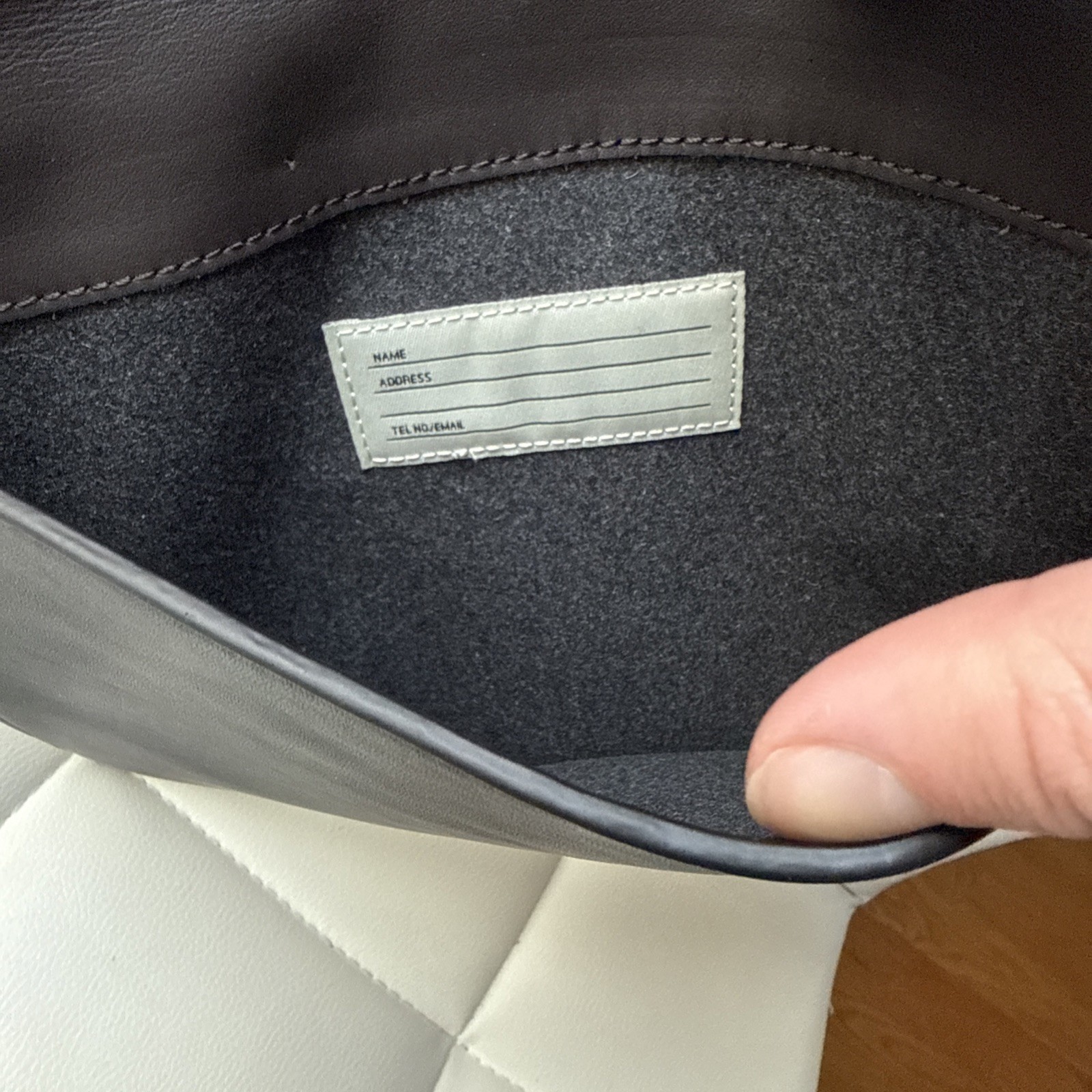 NWT Jack Spade Zip Snap Tablet Sleeve Portfolio Black Leather Pouch Case