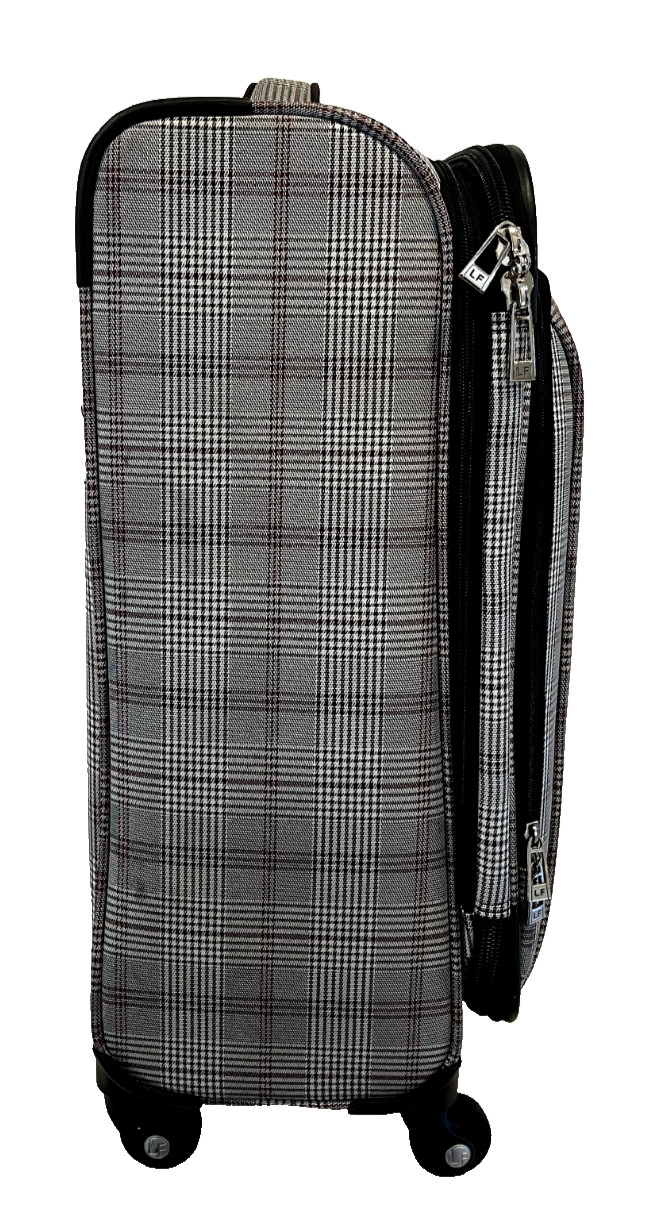 London Fog 8600 Knightsbridge 20″ 21″ Expandable Spinner 360HL Plaid Carry On