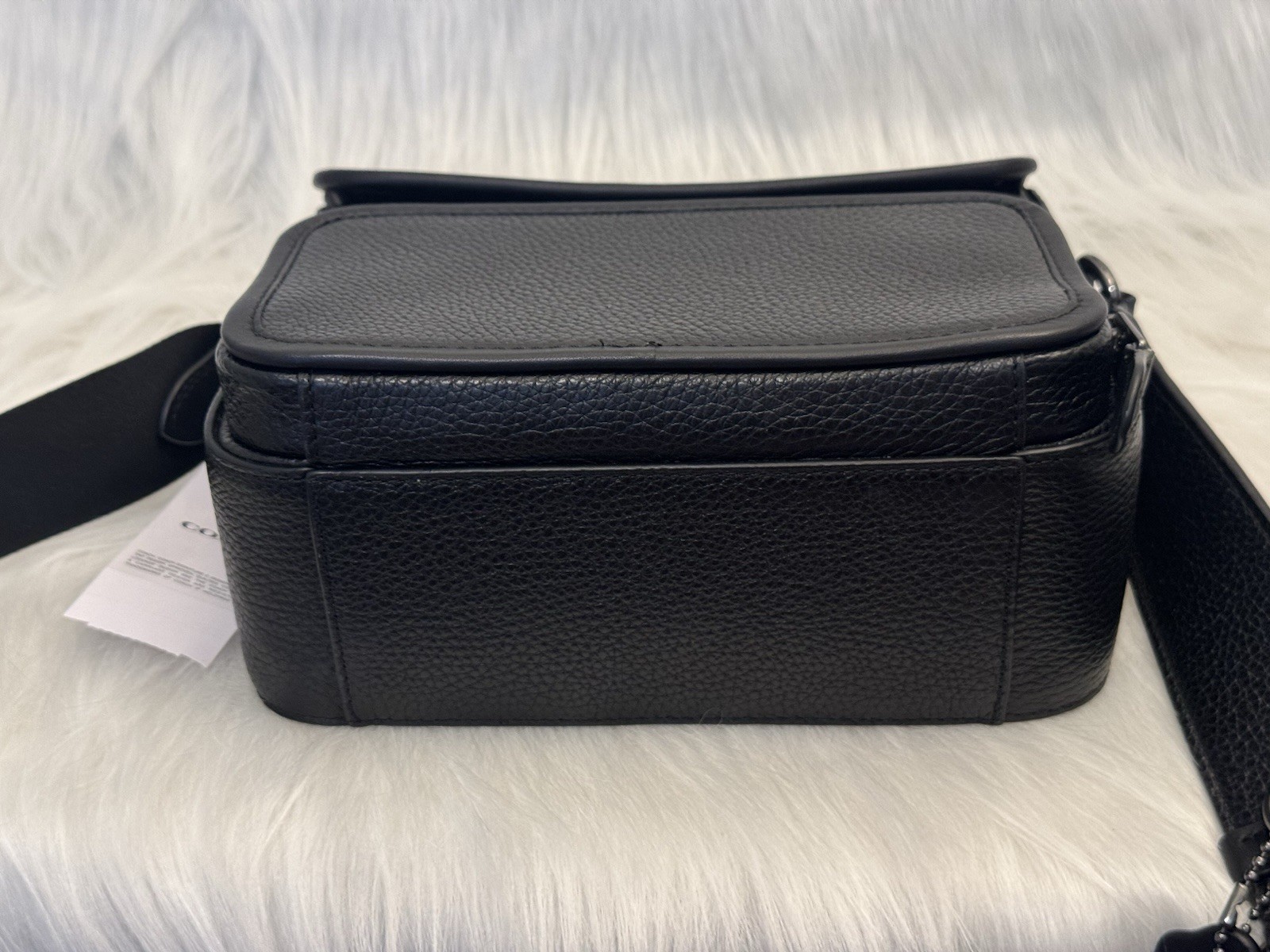 NWT Coach Men’s Sullivan Flap Crossbody In Leather Black CY800