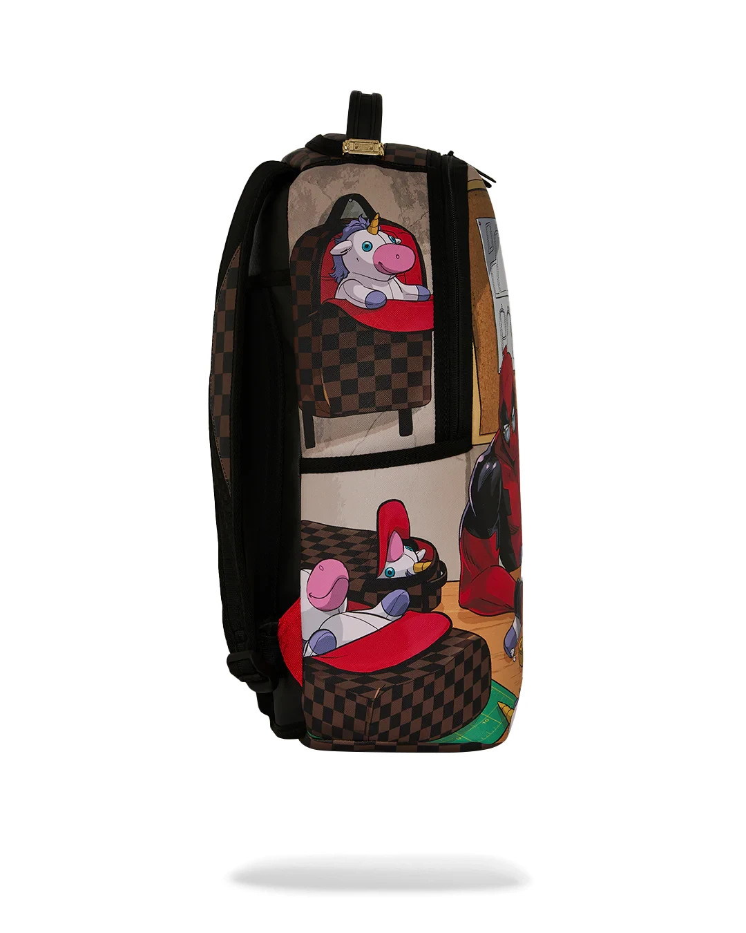 Sprayground x Deadpool Designer Backpack🔥New Black Bookbag Large School Bag