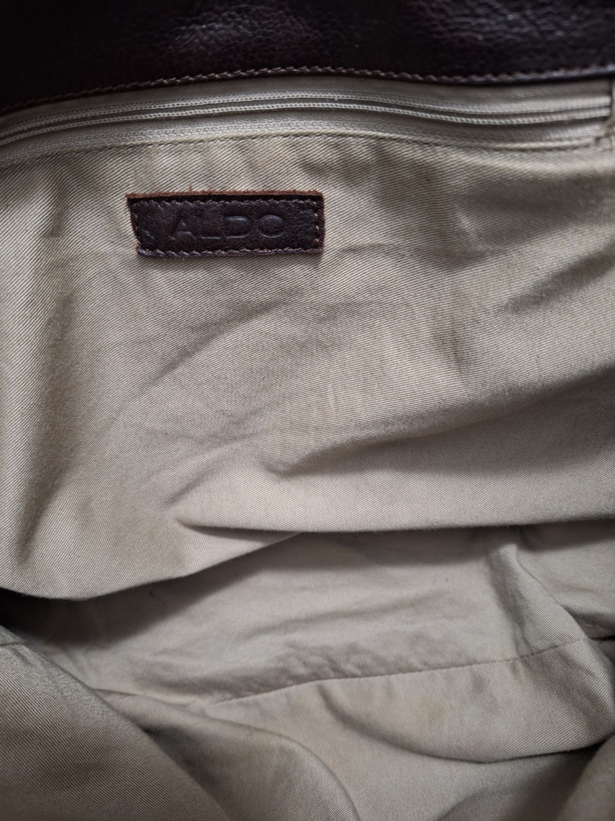 Aldo Brown Genuine Leather Messenger Bag Distressed Satchel Laptop 16.5″W * 13″L