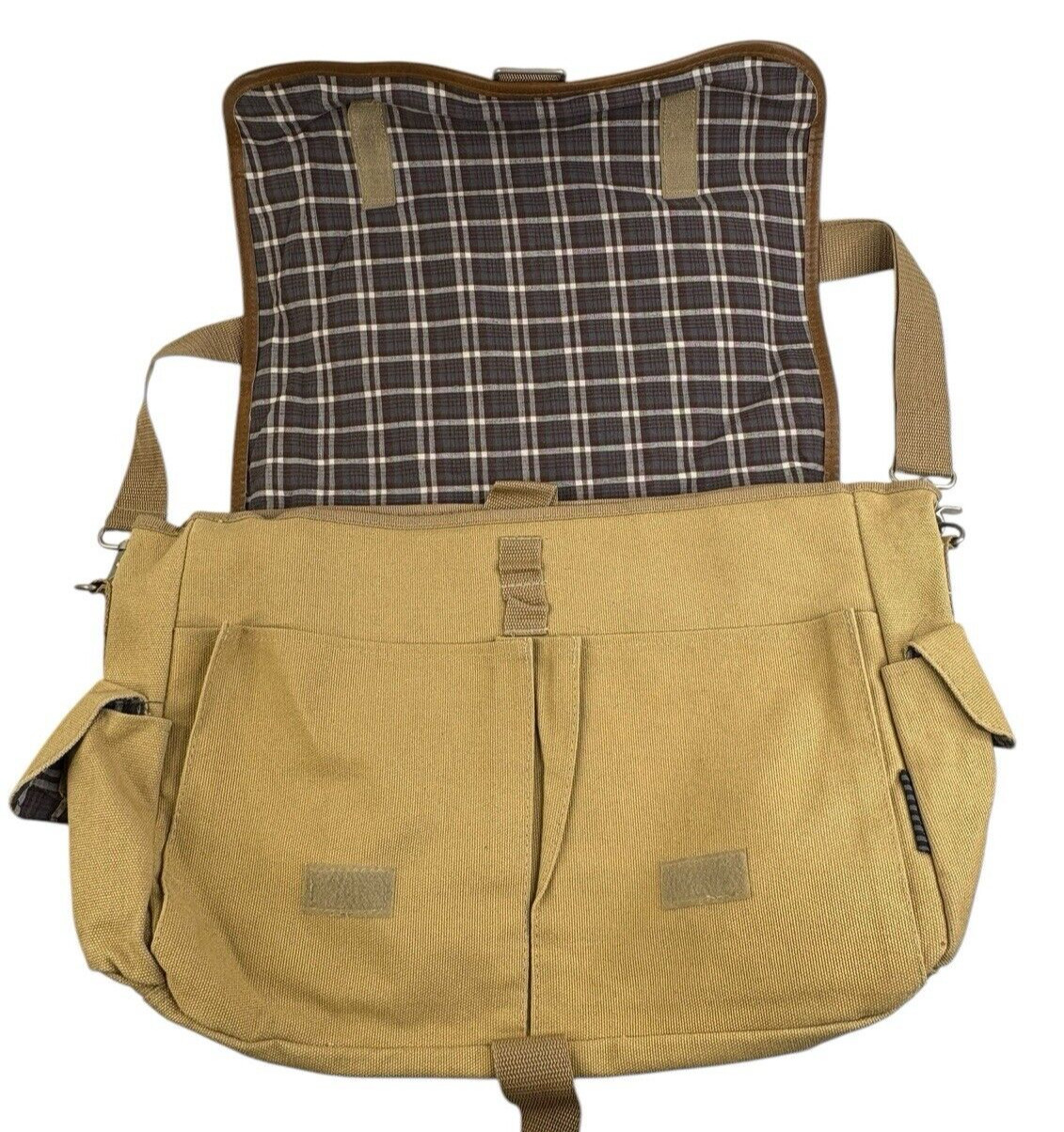 RARE Moody Blues Timeless Flight Canvas & Leather Messenger Bag Leeds Field & Co