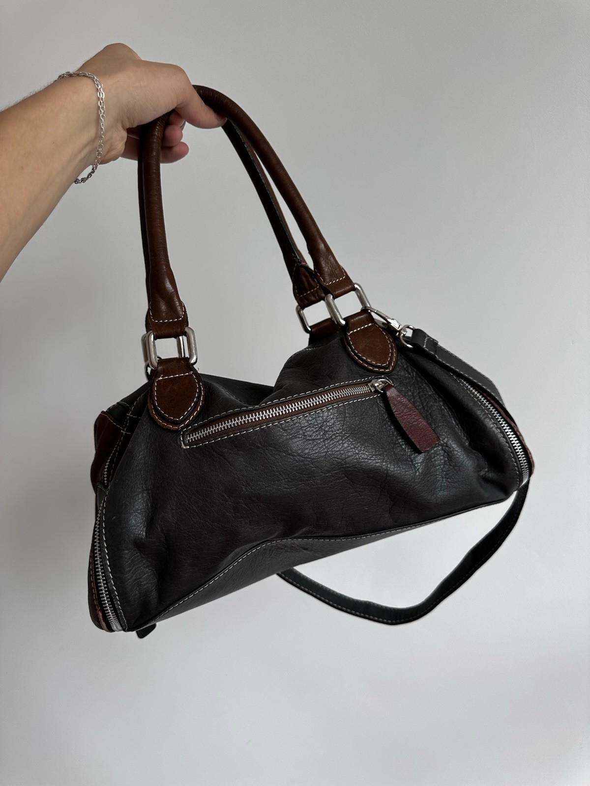 Vintage Luxury Designer Leather Bag Men’s Old Money Made In Italy Archive 90s
