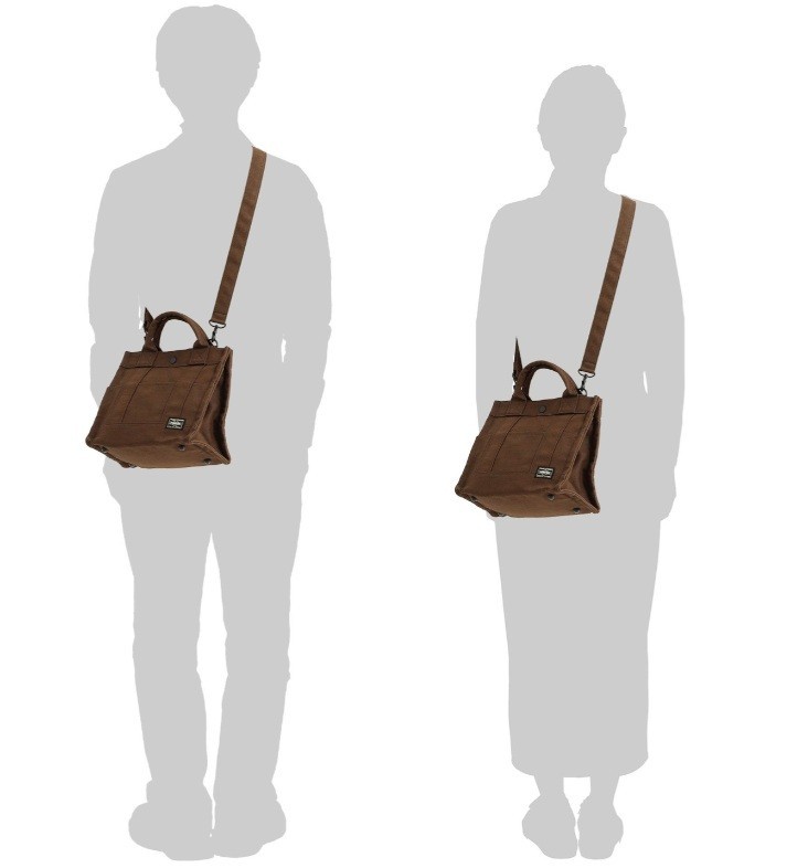 PORTER SMOKY 2WAY TOTE BAG (S) Brown 592-27628 Yoshida & Co. JPN
