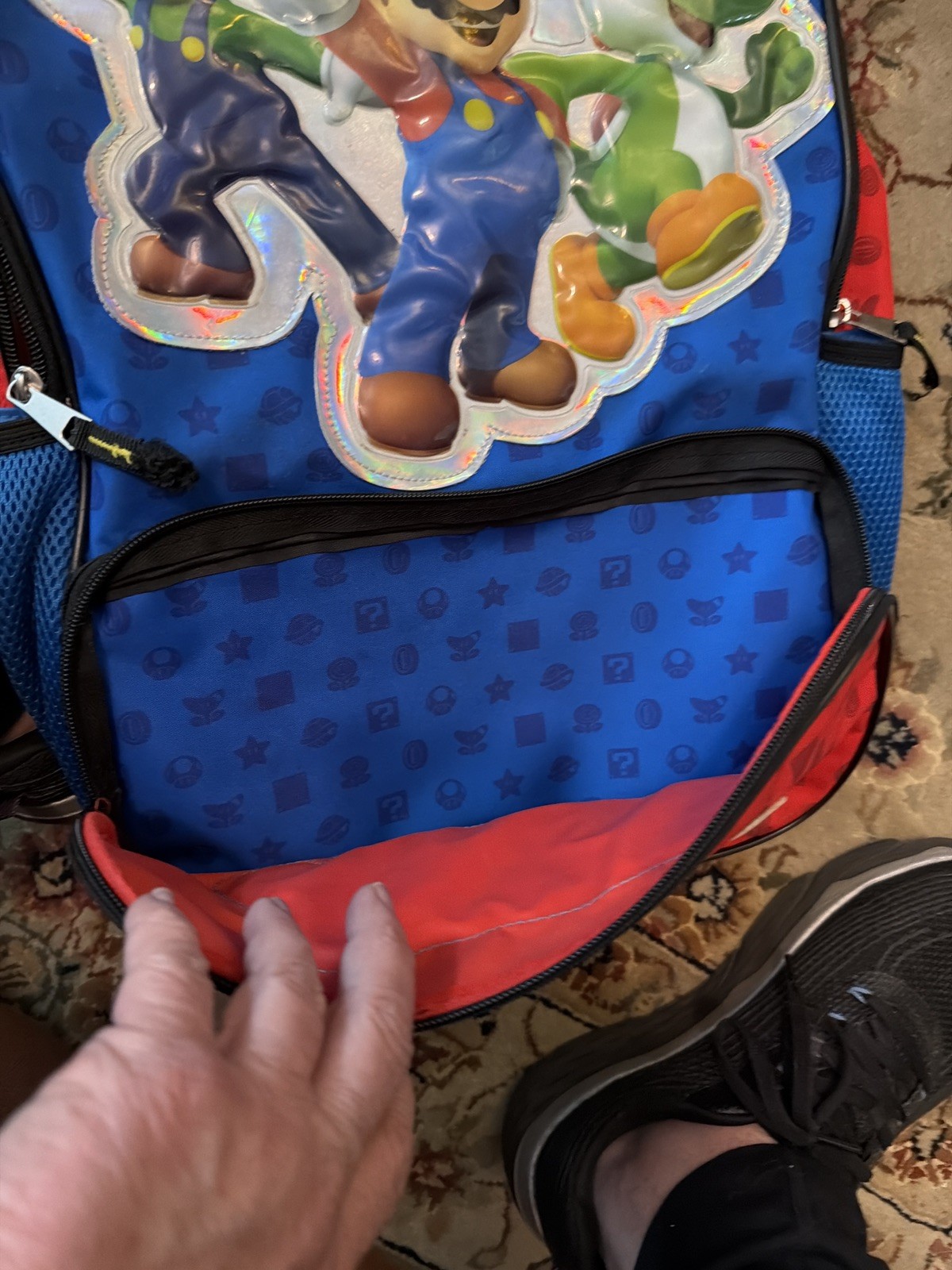 Nintendo Super Mario Bros Large 16″ School Backpack Luigi Browser Travel Bag New