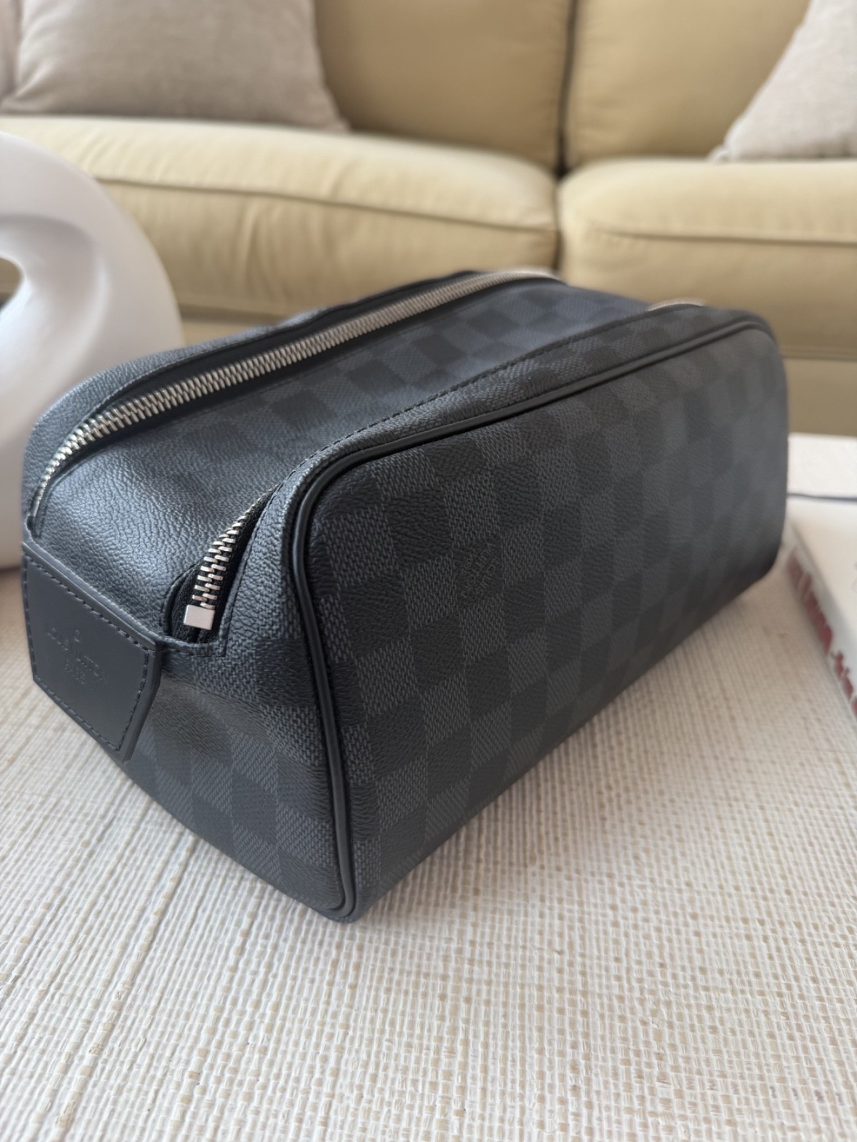 Louis Vuitton DOPP Kit Toilet Pouch Damier Graphite Canvas N40127