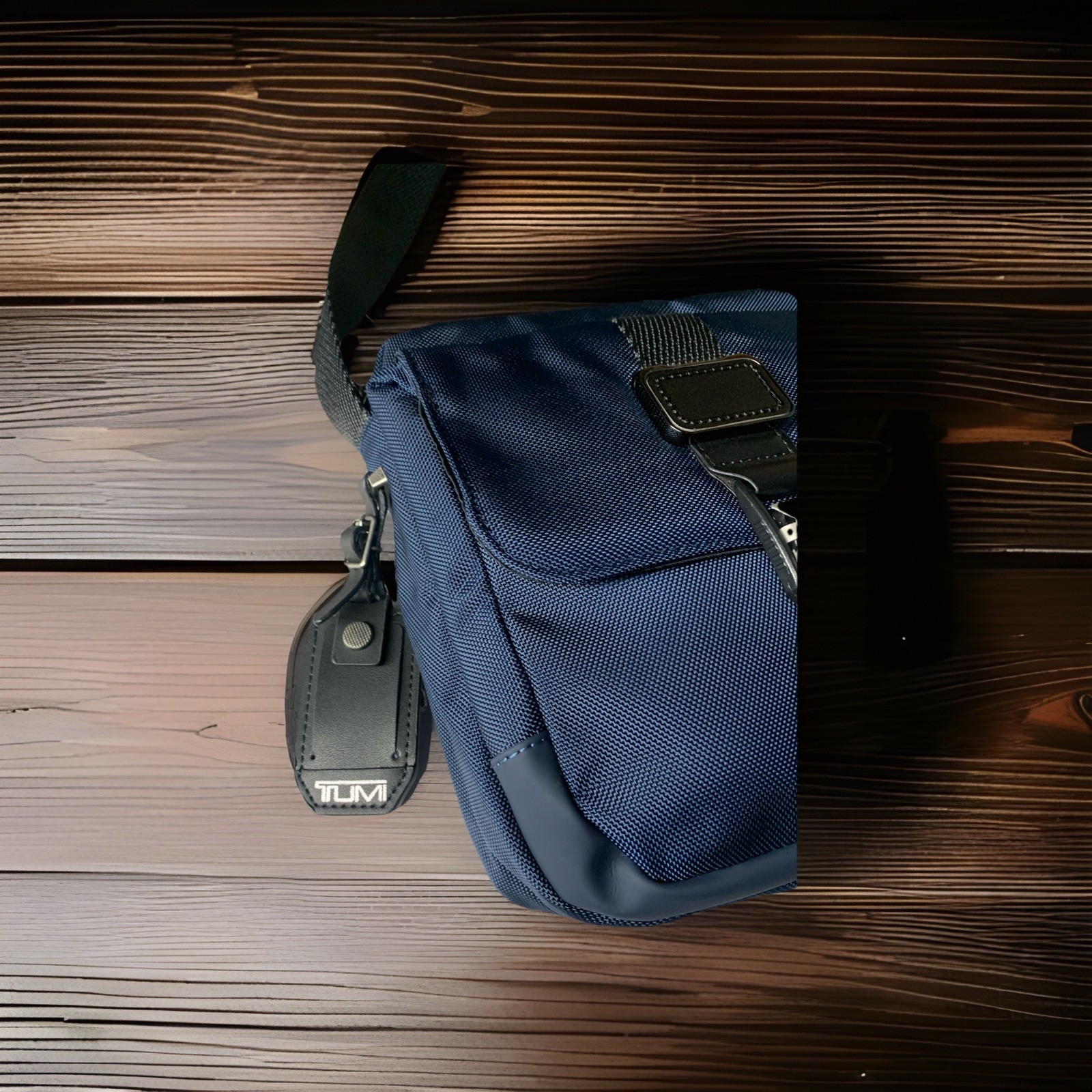 New $295 Tumi Alpha Bravo Navy Ballistic Nylon Junior Crossbody