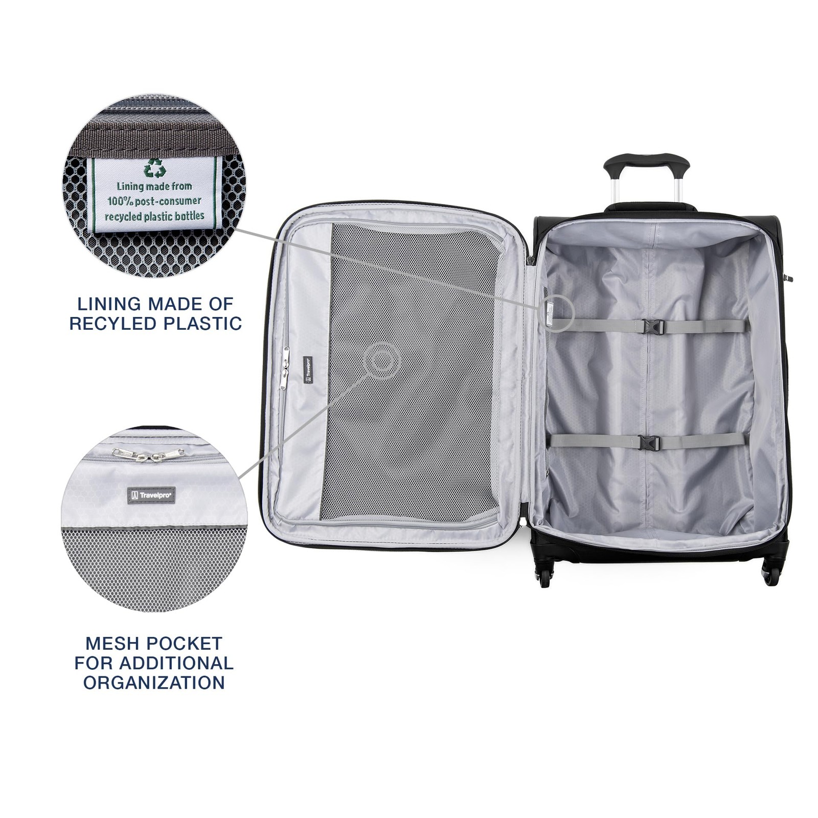 Travelpro Maxlite 5 Softside Expandable Luggage with 4 Spinner Wheels, 25 In U26