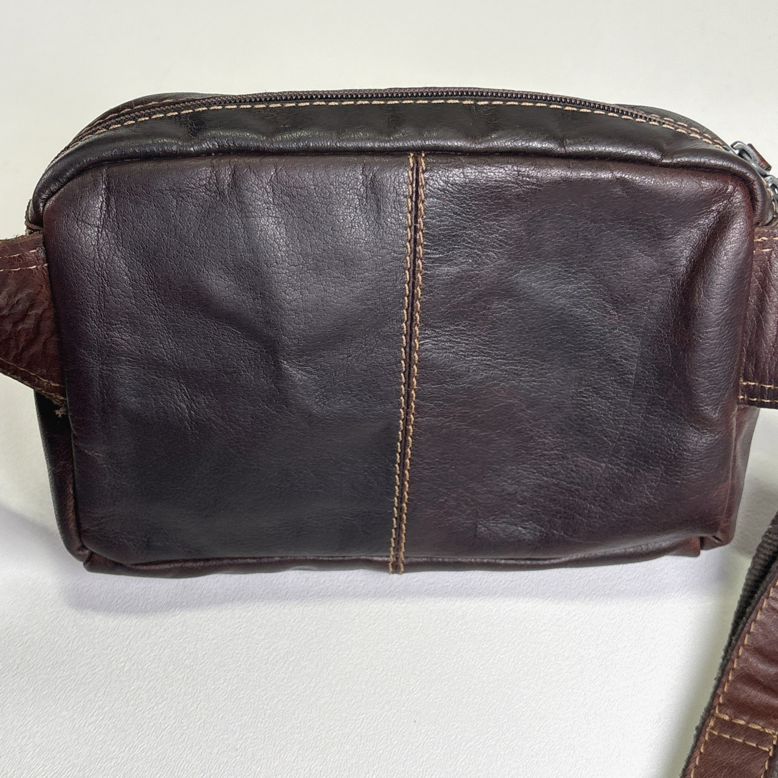 Jack Georges Voyager Brown Buffalo Fine Leather Belt Bag #7109 UNISEX