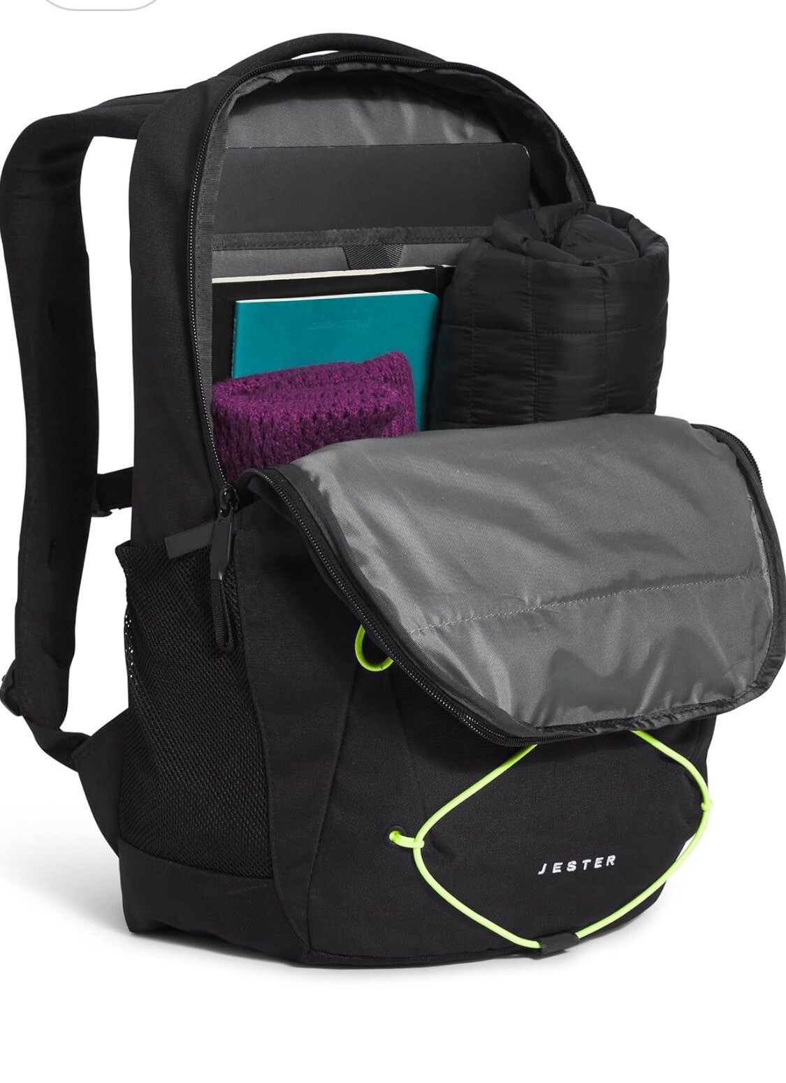 THE NORTH FACE JESTER SCHOOL BACKPACK TNF Black Heather/led Yellow Unisex OS