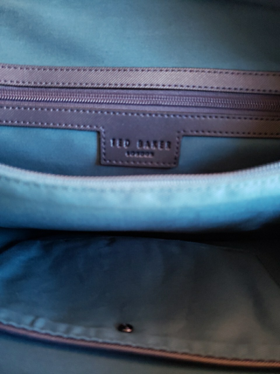 Ted Baker – Vin Twill PU Document Bag – Color Navy And Black. Bloomingdale’s!