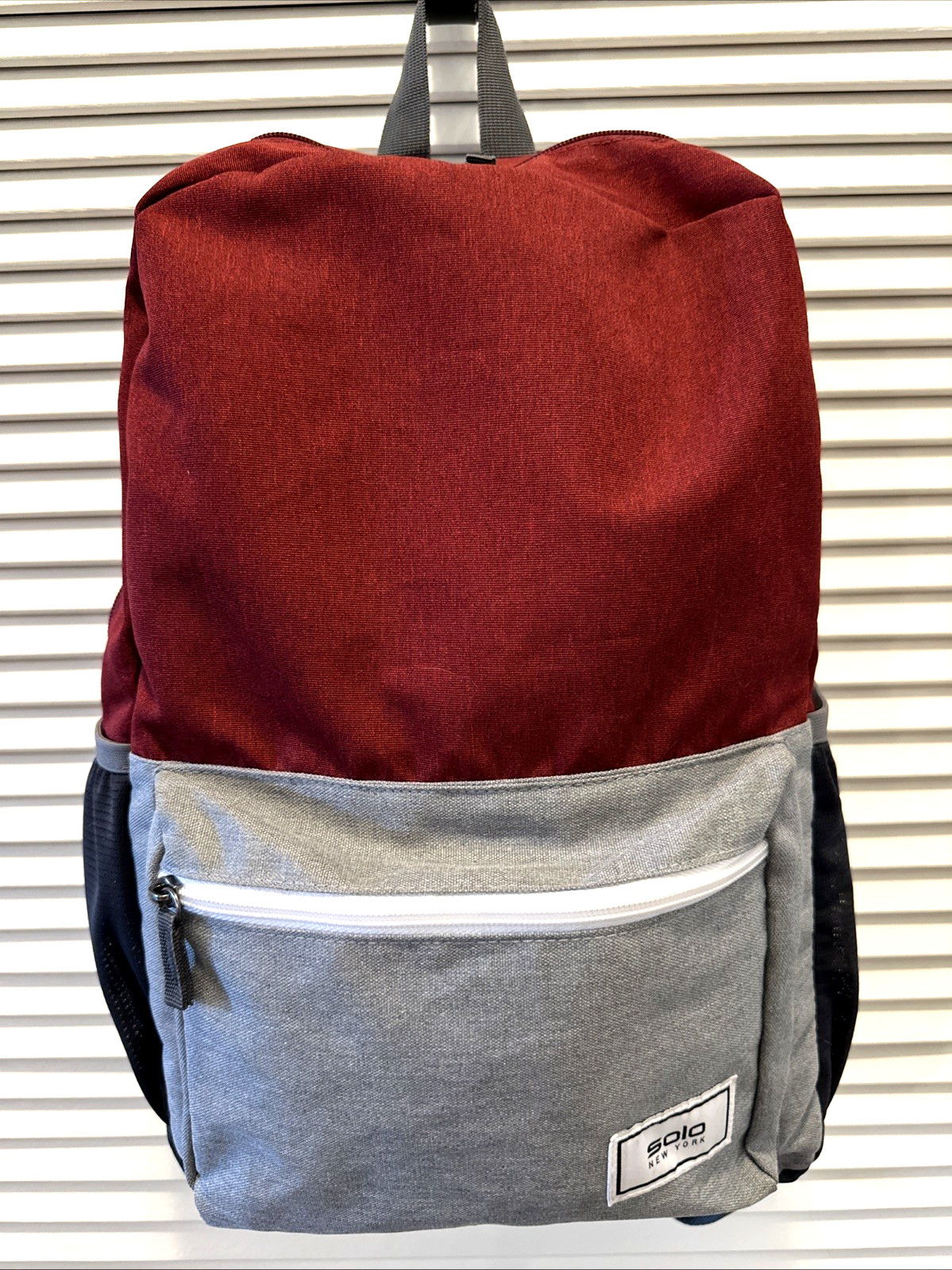 Solo New York Re:Solve Backpack Laptop Sleeve Recycled Red and Gray 16.5″x11.5″